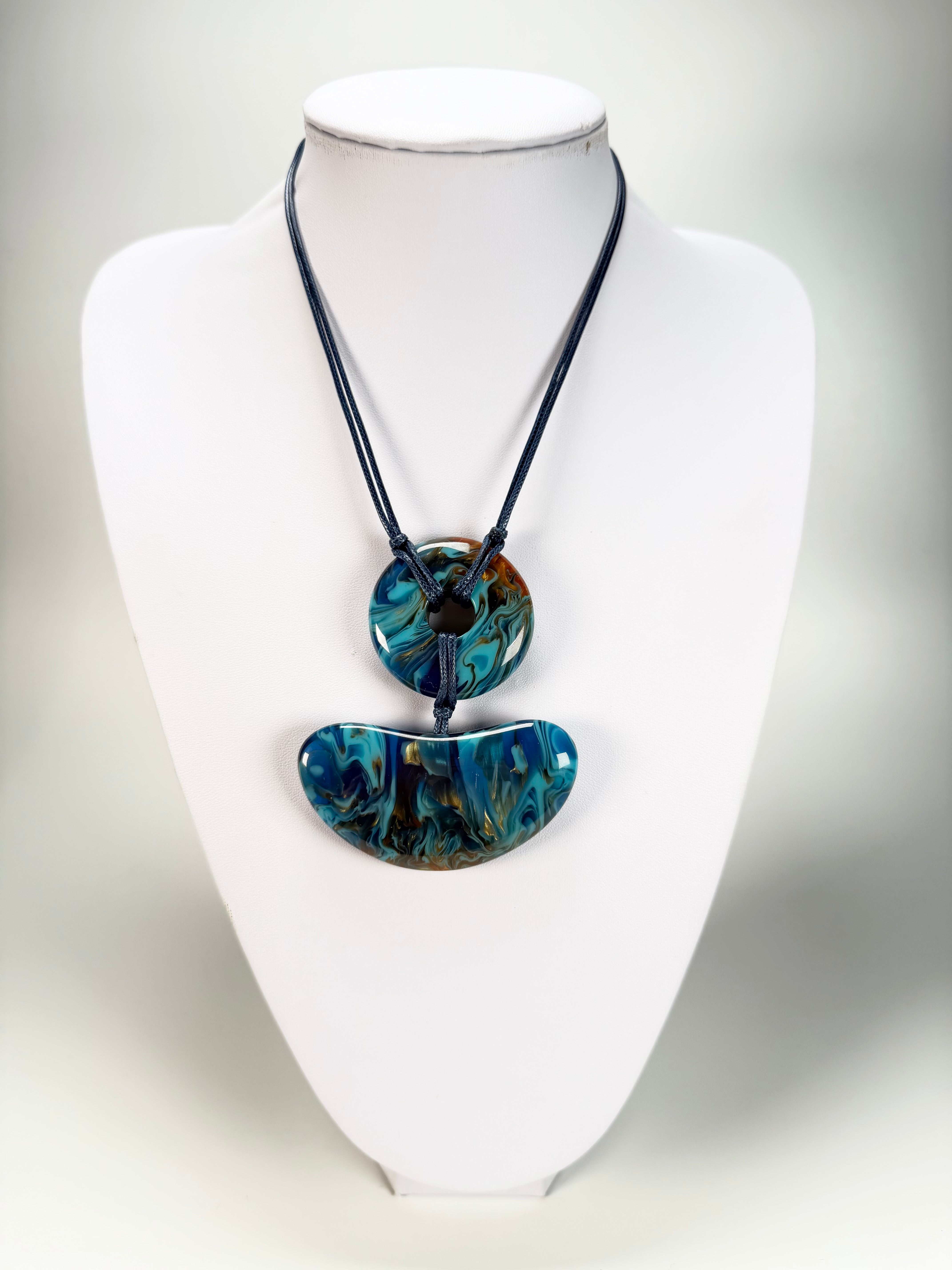 Sobral - Noite Estrelada "Astro" Resin Necklace ( 005555 )