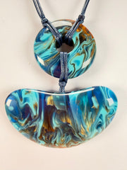 Sobral - Noite Estrelada "Astro" Resin Necklace ( 005555 )
