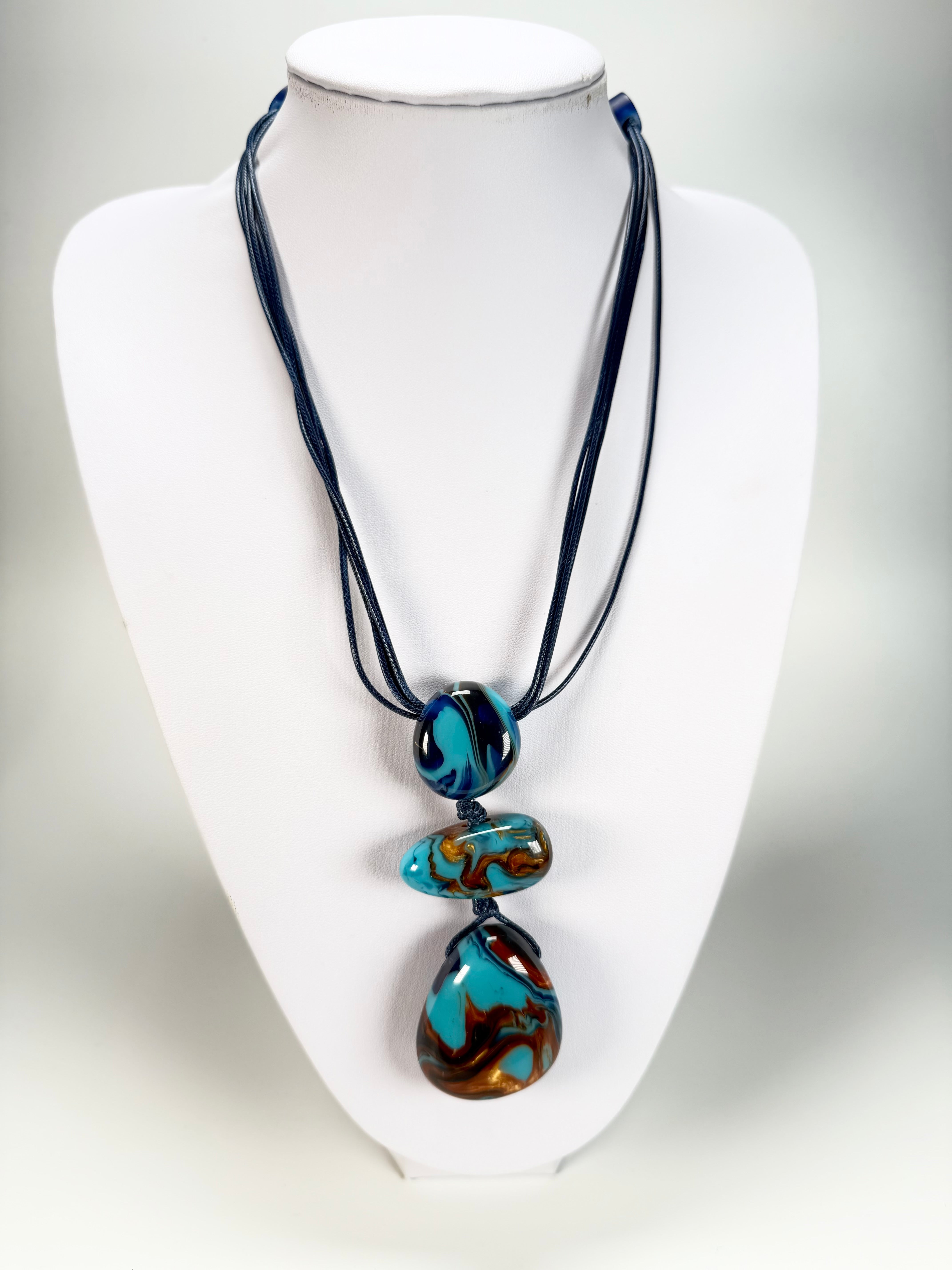 Sobral - Noite Estrelada "Arles" Resin Necklace ( 005548 )