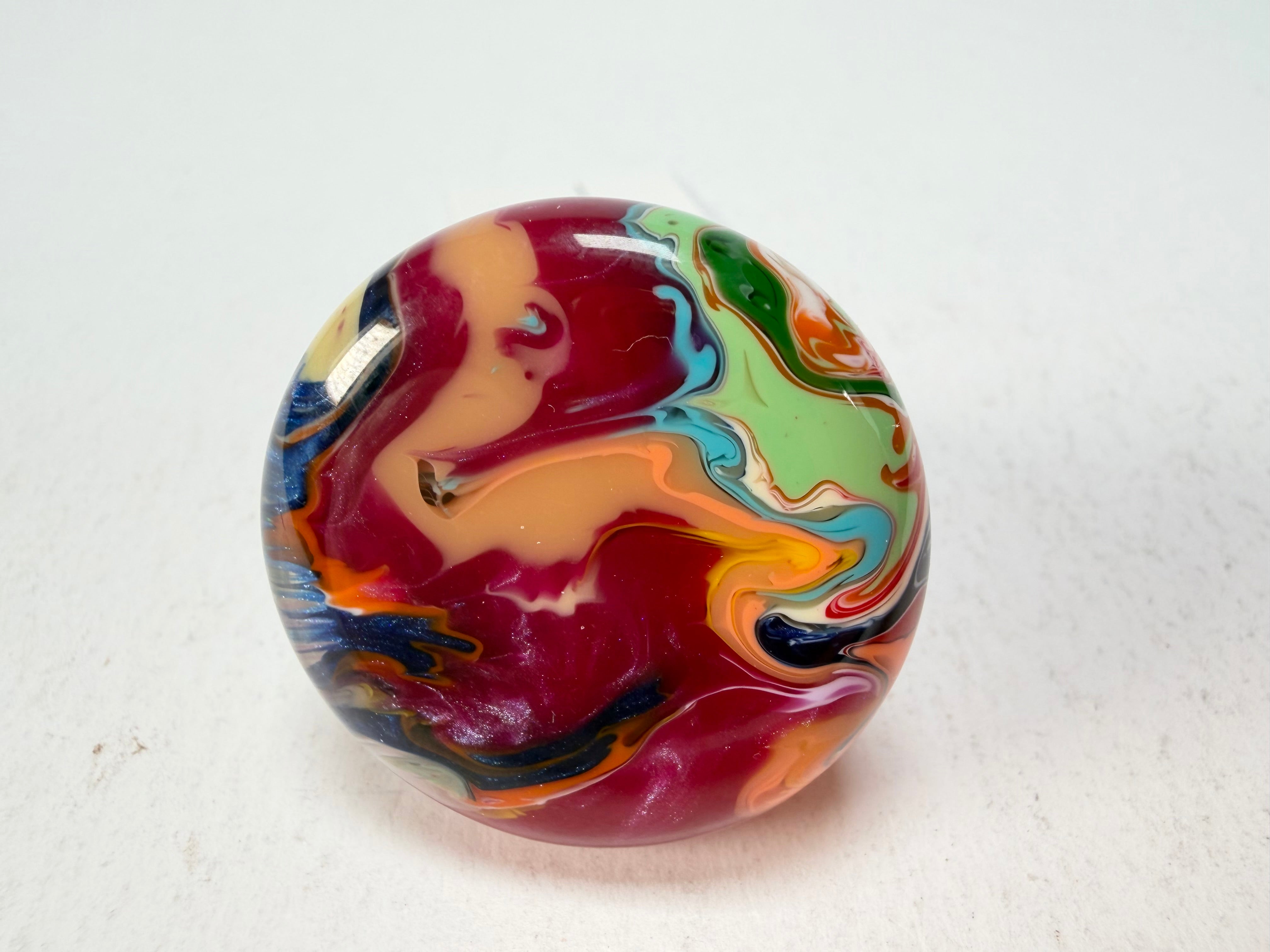 Sobral - Multi-Colour "Bead Efeitos" Pollock Resin Ring ( 004764 ) - Size UK P / US 8