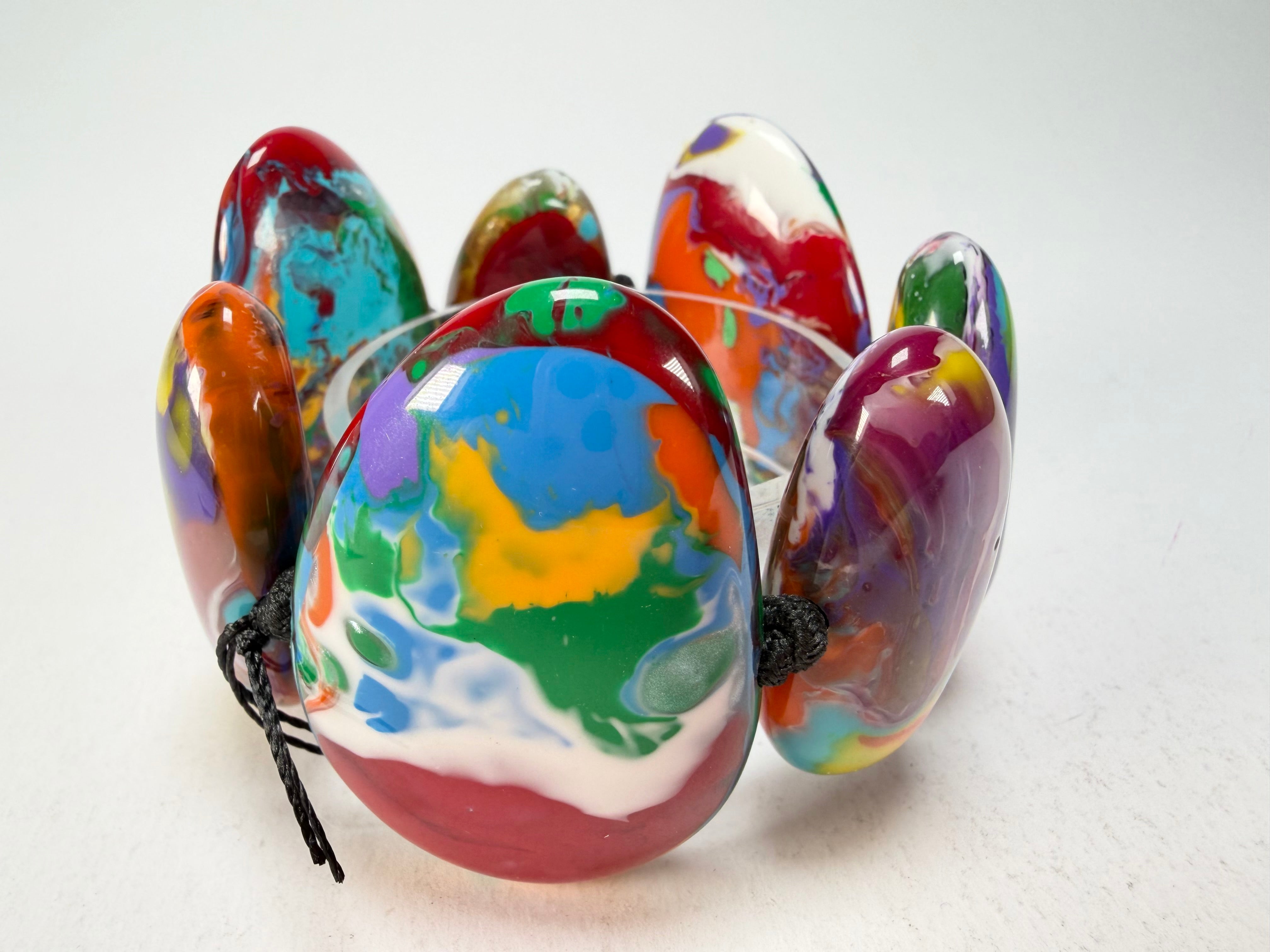 Sobral - Multi-Colour "Wassily" Pollock Elasticated Resin Bracelet ( 003716 )