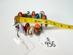 Sobral - Multi-Colour "Newanderthal" Pollock Elasticated Resin Bracelet ( 005263 )