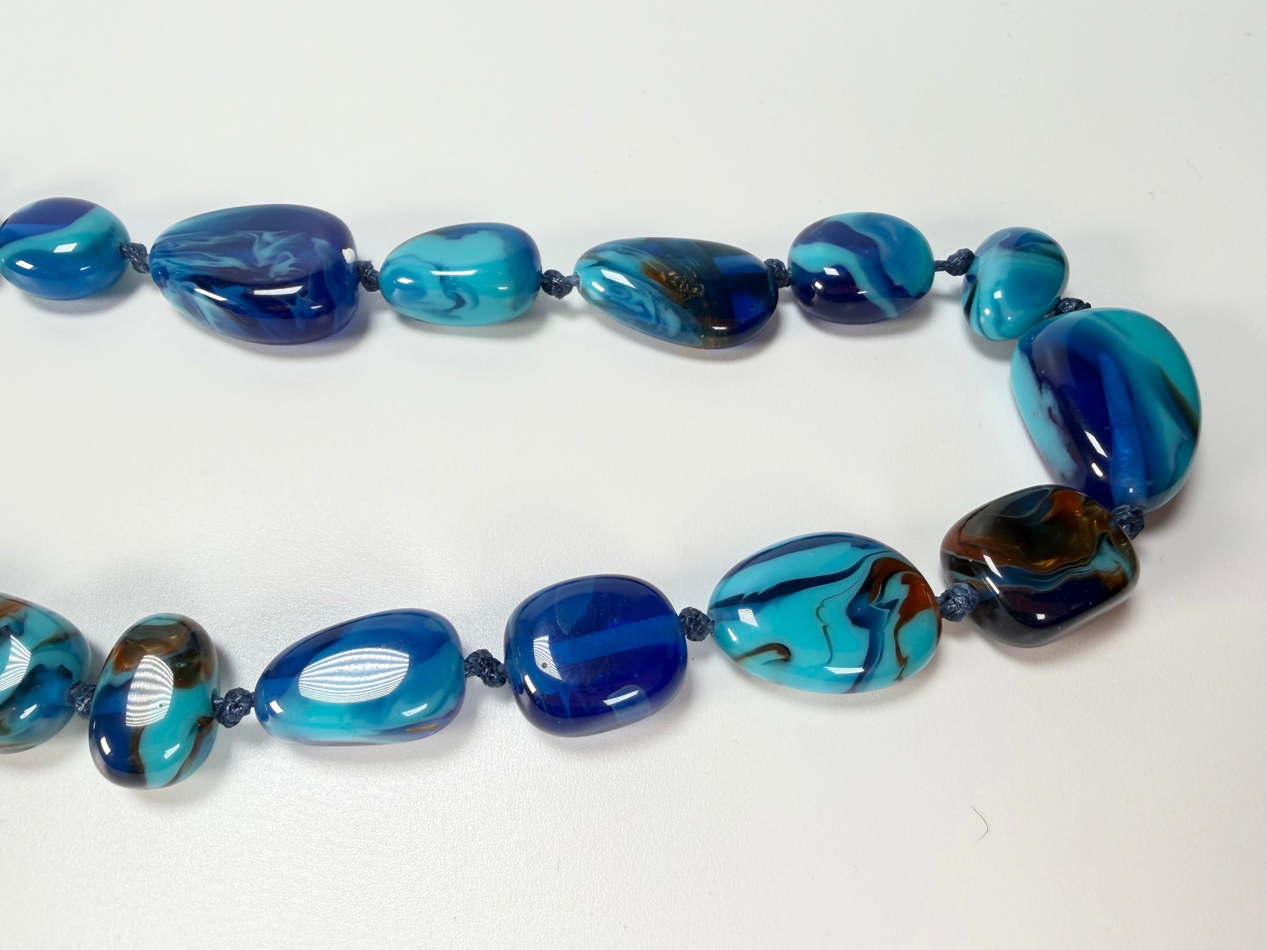 Sobral - Noite Estrelada "Wave" Resin Necklace ( 005327 )