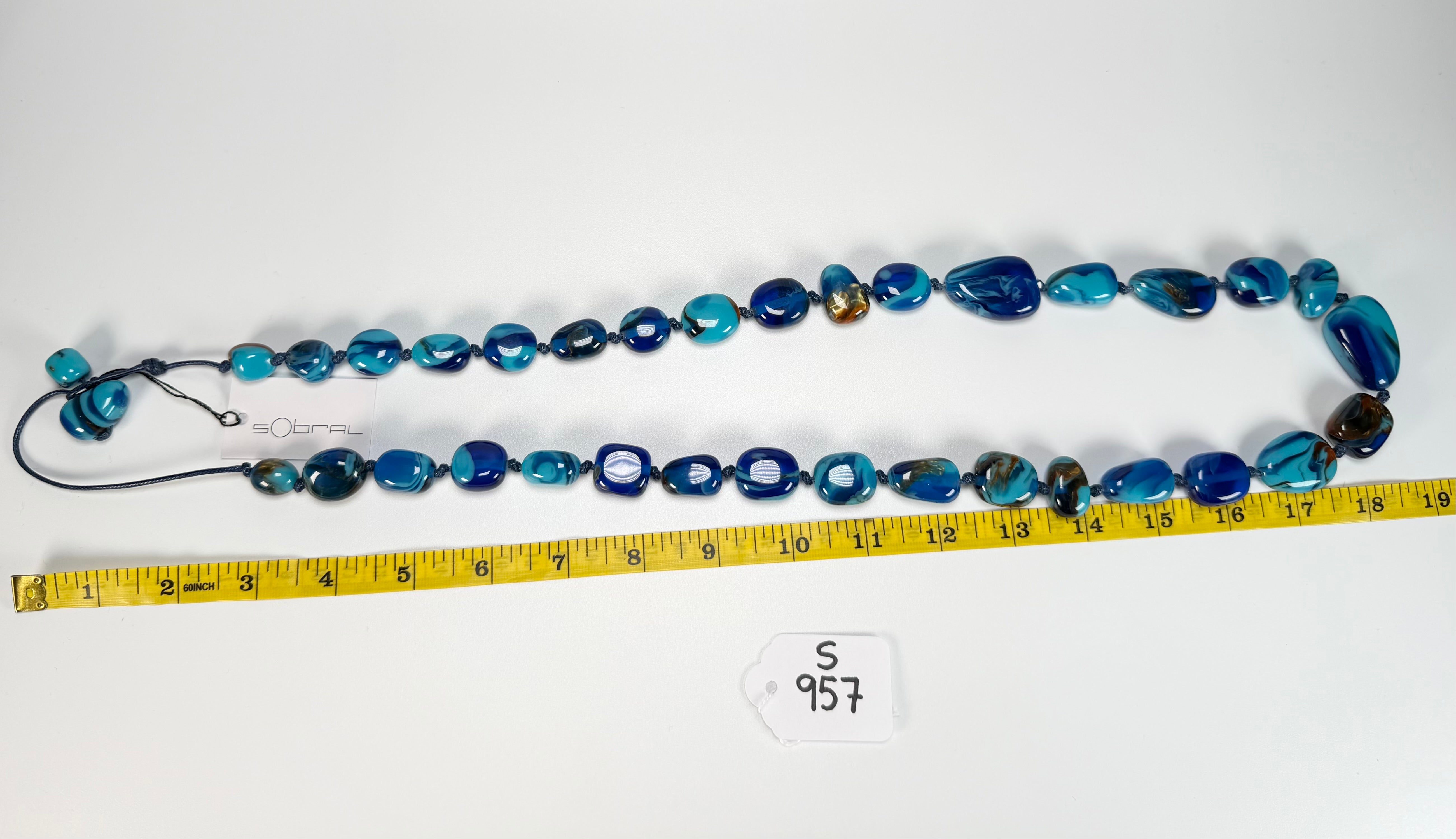 Sobral - Noite Estrelada "Wave" Resin Necklace ( 005327 )