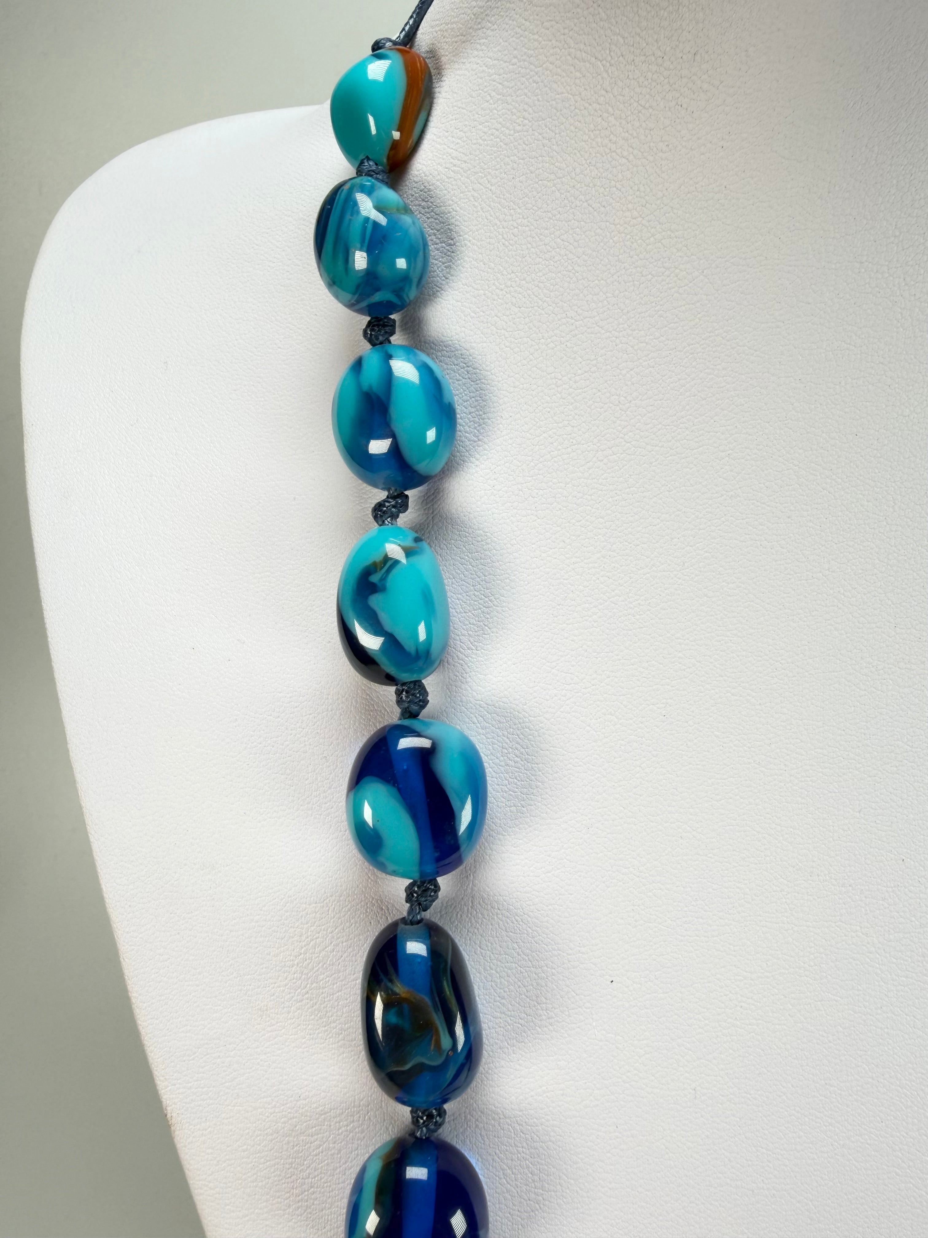 Sobral - Noite Estrelada "Wave" Resin Necklace ( 005327 )