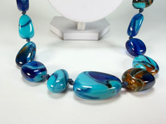 Sobral - Noite Estrelada "Wave" Resin Necklace ( 005327 )