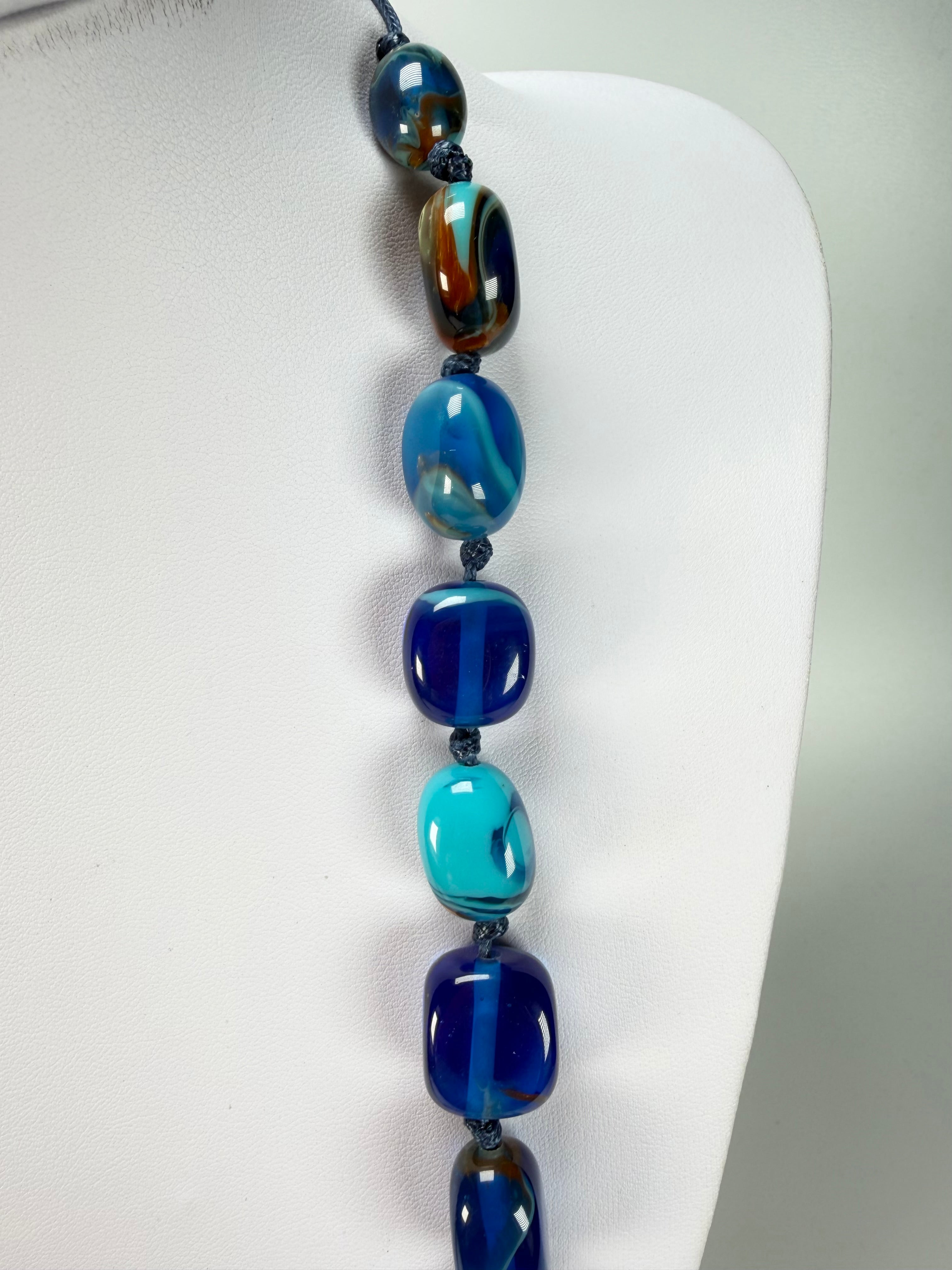 Sobral - Noite Estrelada "Wave" Resin Necklace ( 005327 )