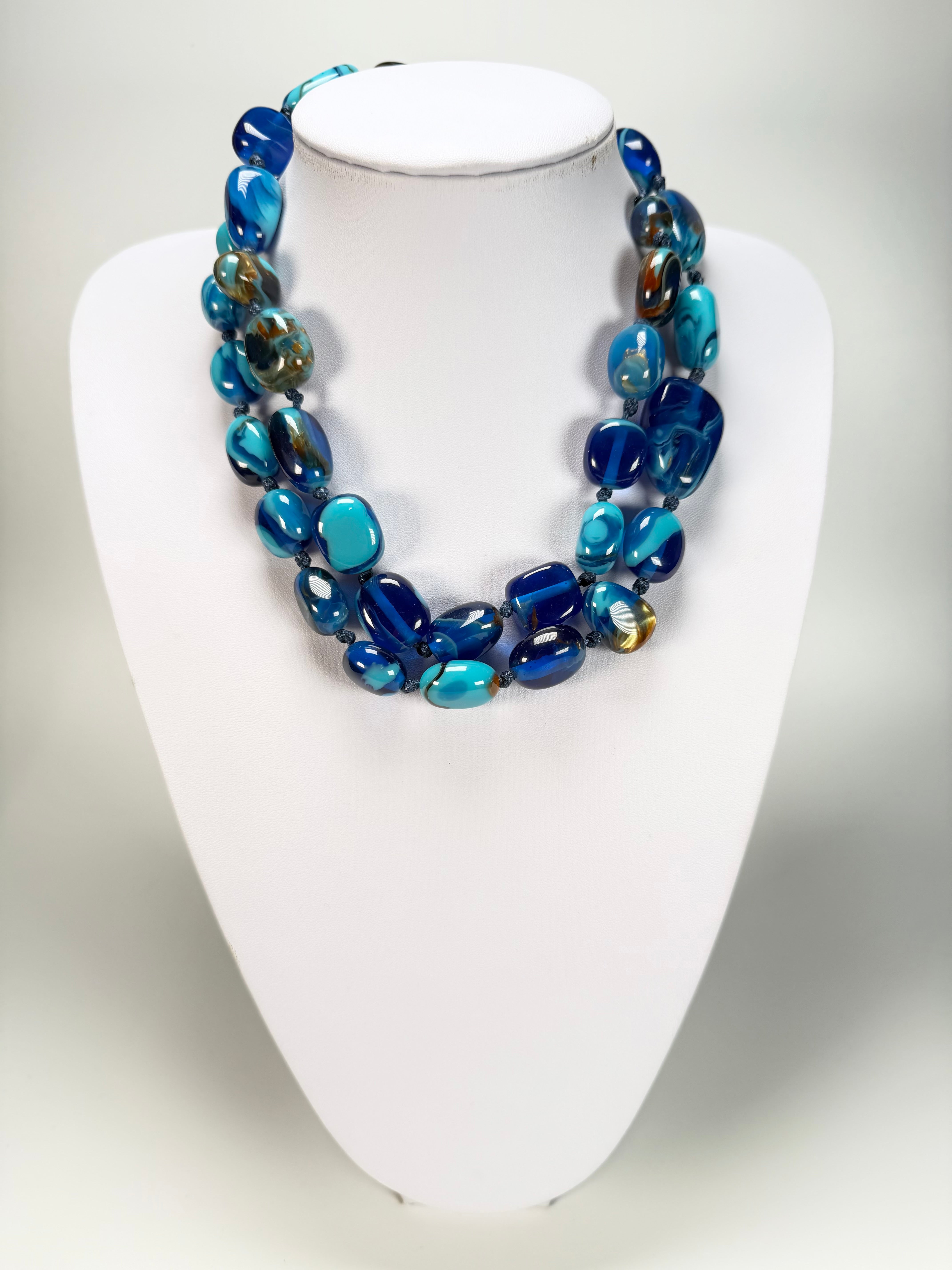 Sobral - Noite Estrelada "Wave" Resin Necklace ( 005327 )