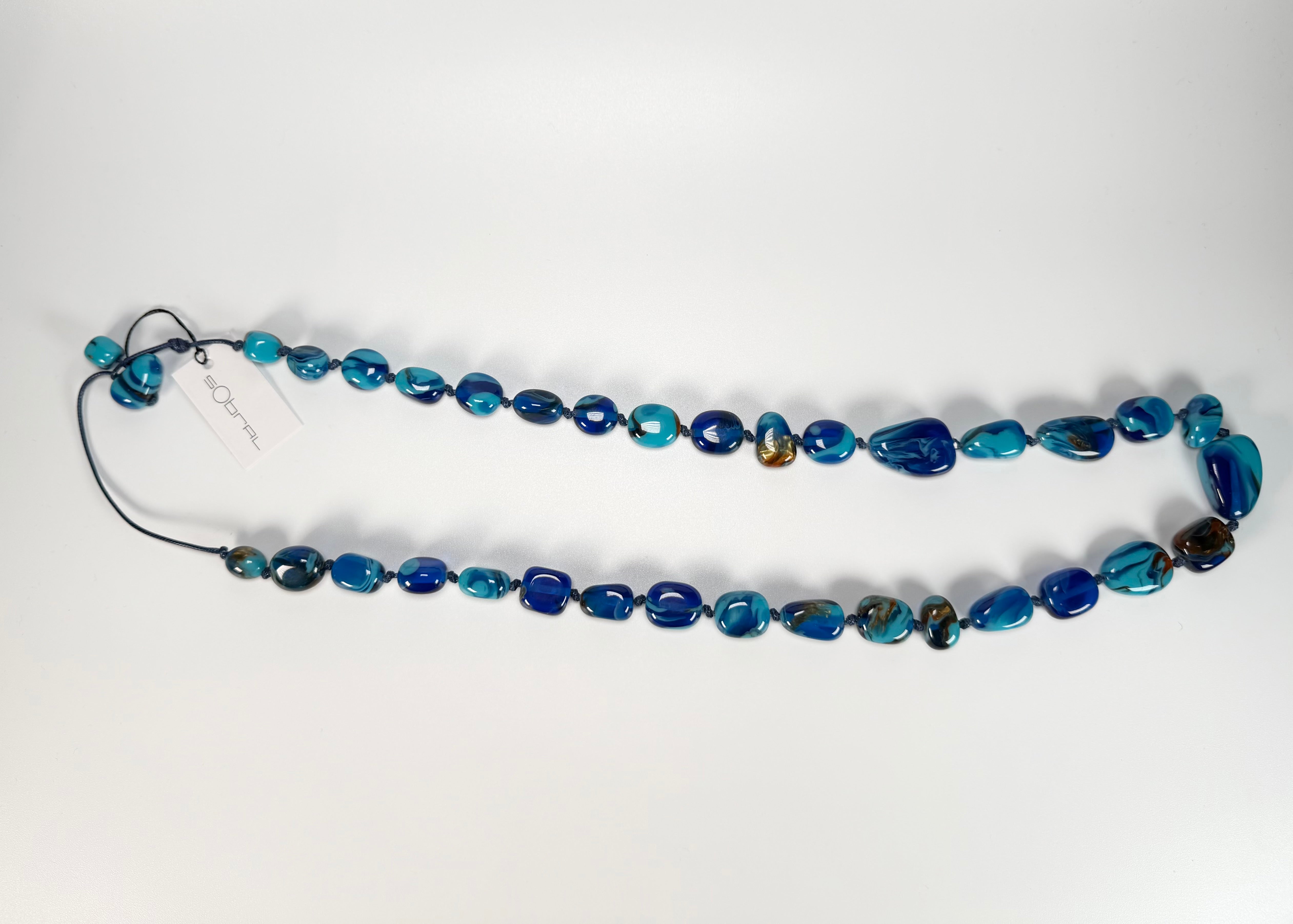 Sobral - Noite Estrelada "Wave" Resin Necklace ( 005327 )
