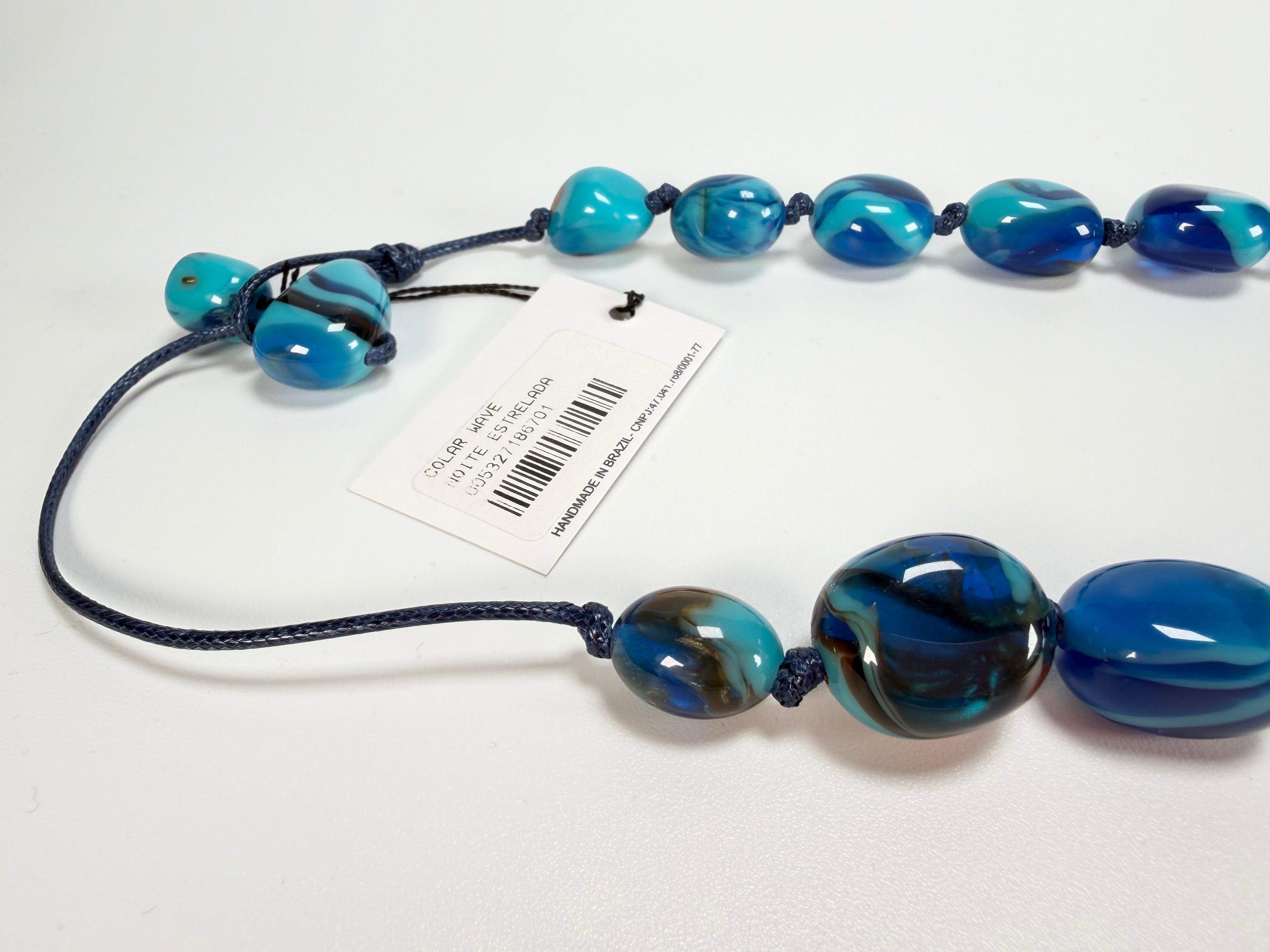 Sobral - Noite Estrelada "Wave" Resin Necklace ( 005327 )
