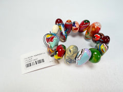 Sobral - Multi-Colour "Newanderthal" Pollock Elasticated Resin Bracelet ( 005263 )