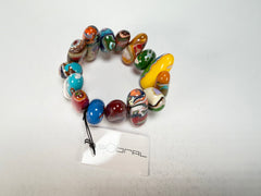 Sobral - Multi-Colour "Newanderthal" Pollock Elasticated Resin Bracelet ( 005263 )