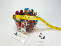 Sobral - Multi-Colour "Leaf" Pollock Elasticated Resin Bracelet ( 005520 )