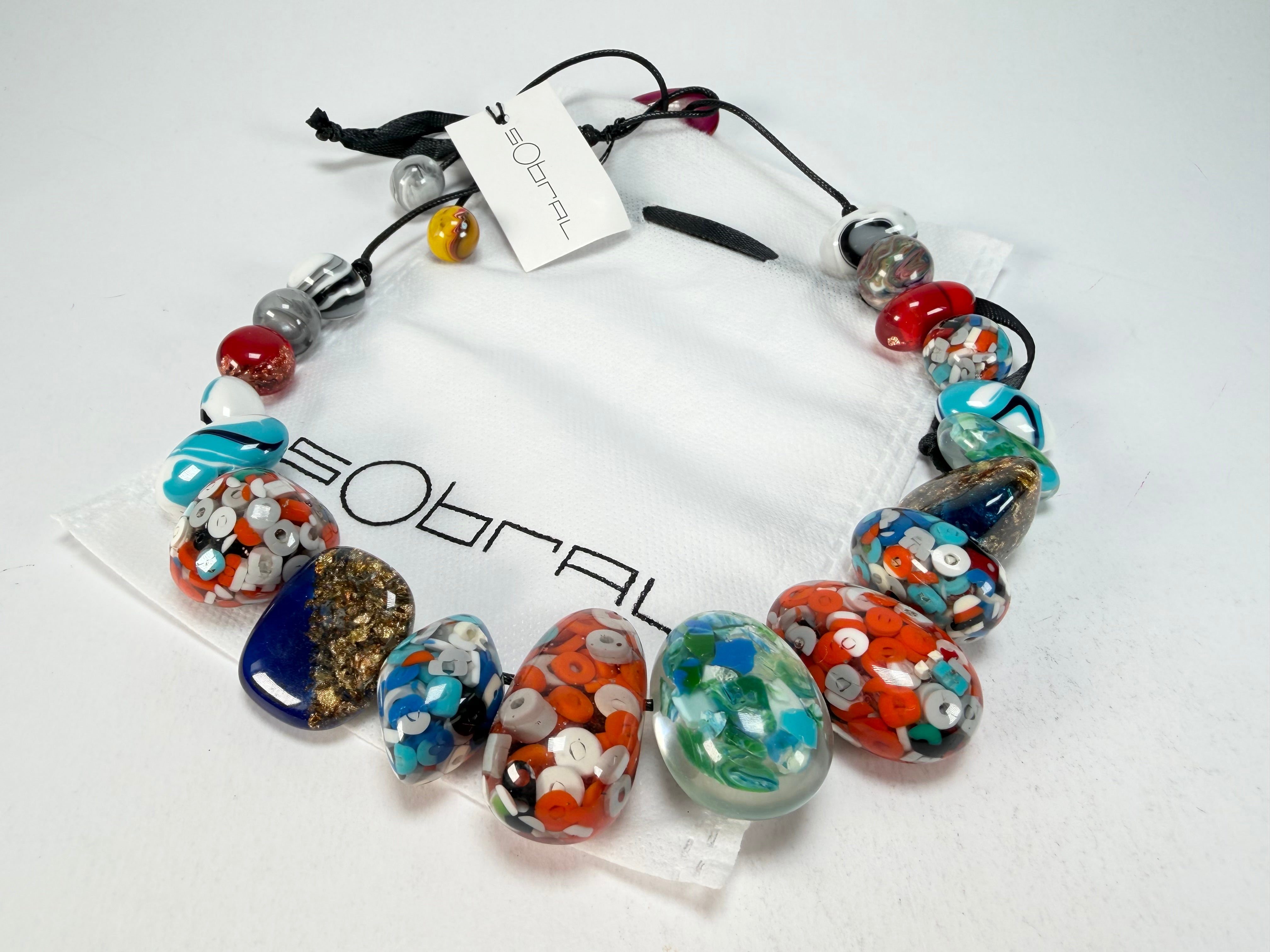 Sobral - Multi-Colour "Pebbles" Studio Creation Resin Necklace ( 000000 )