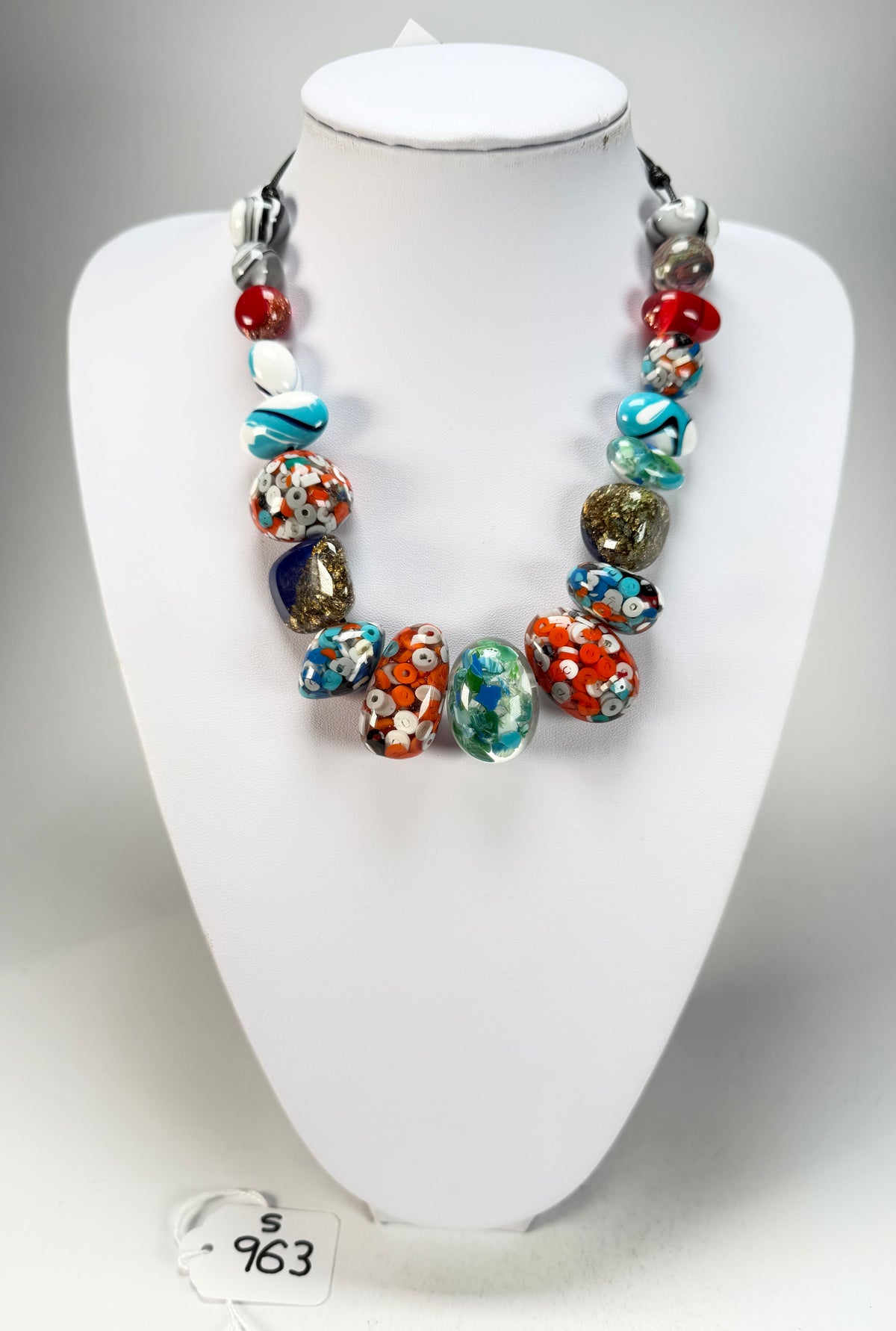 Sobral - Multi-Colour "Pebbles" Studio Creation Resin Necklace ( 000000 )