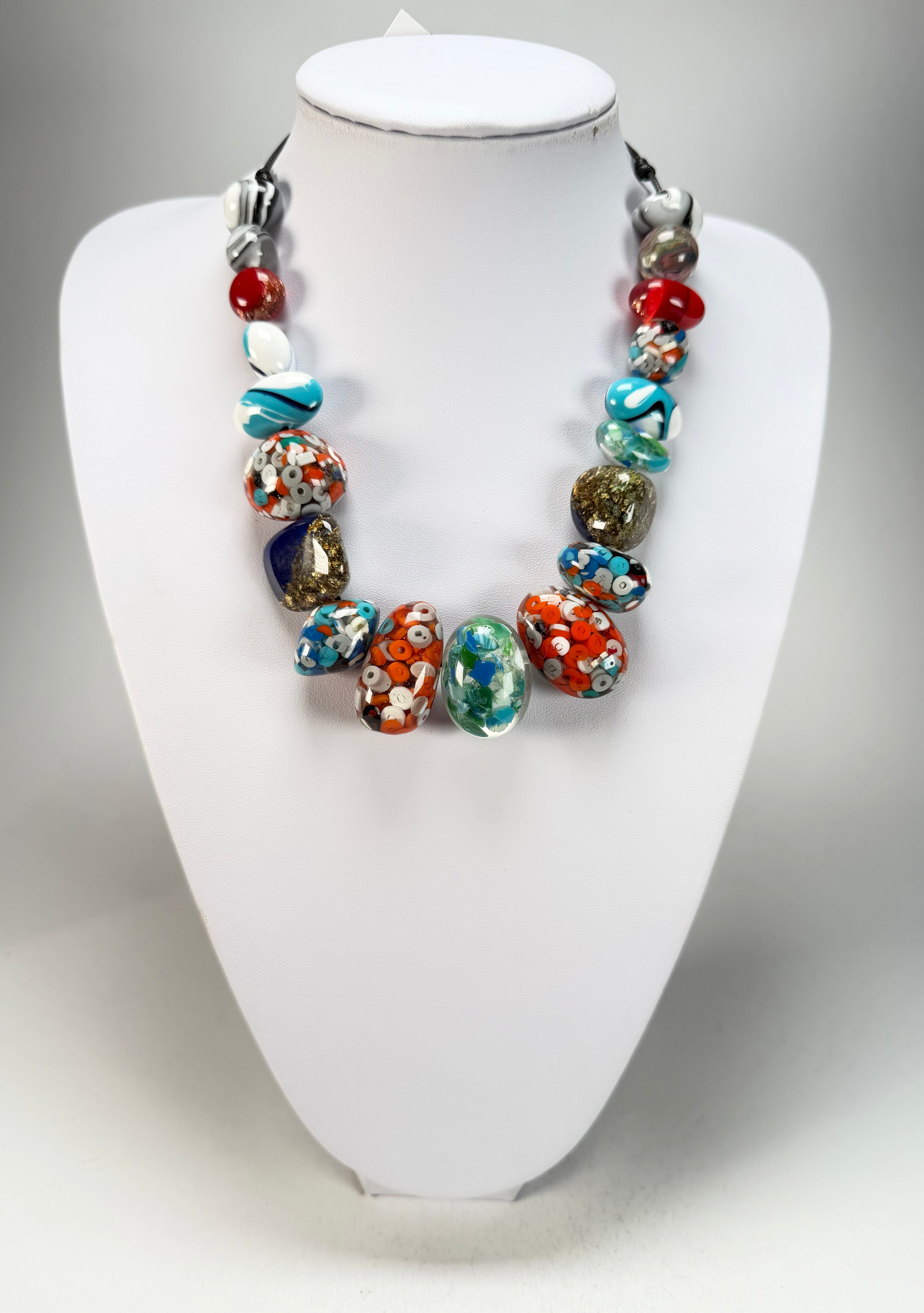 Sobral - Multi-Colour "Pebbles" Studio Creation Resin Necklace ( 000000 )
