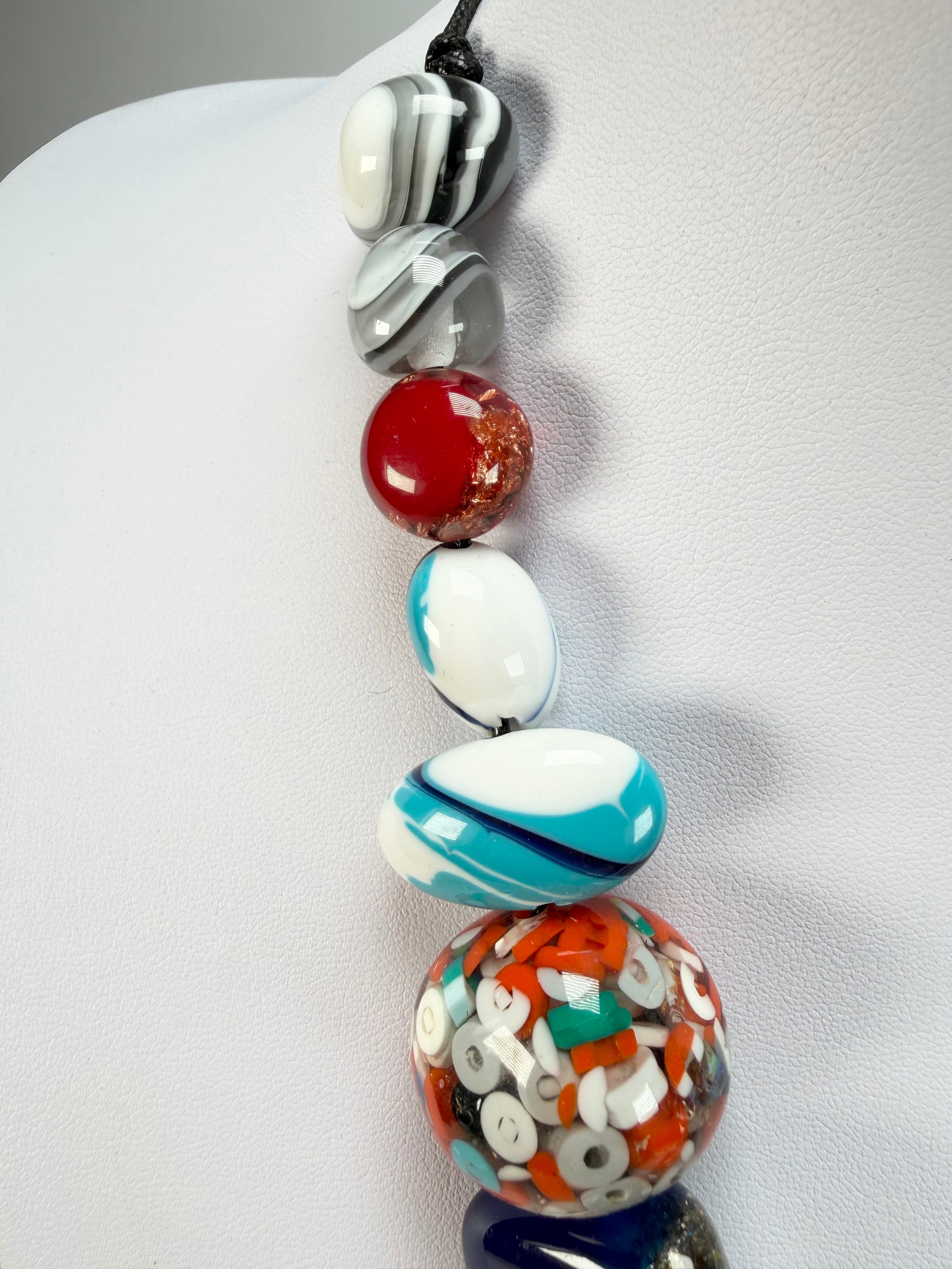 Sobral - Multi-Colour "Pebbles" Studio Creation Resin Necklace ( 000000 )