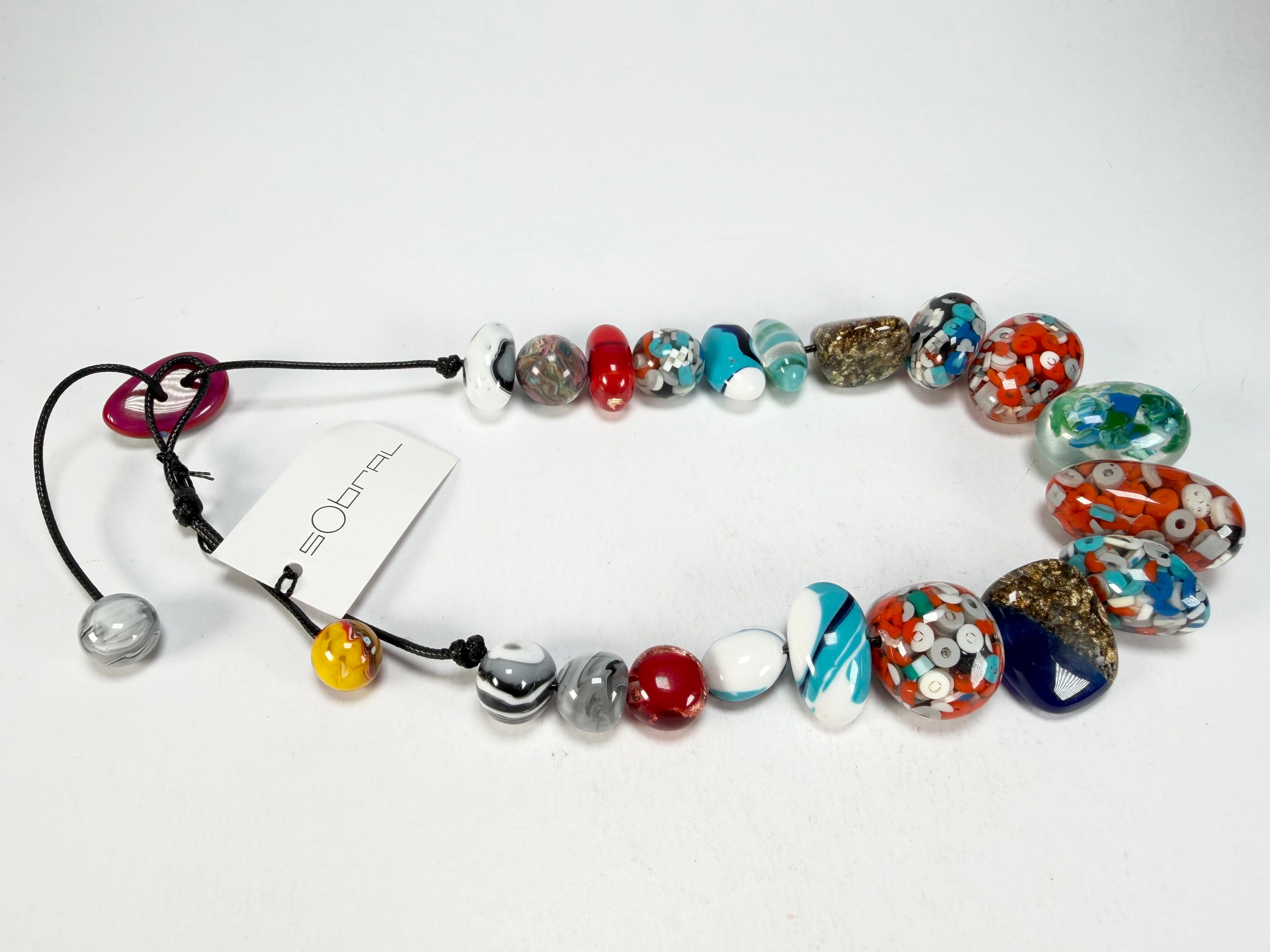 Sobral - Multi-Colour "Pebbles" Studio Creation Resin Necklace ( 000000 )