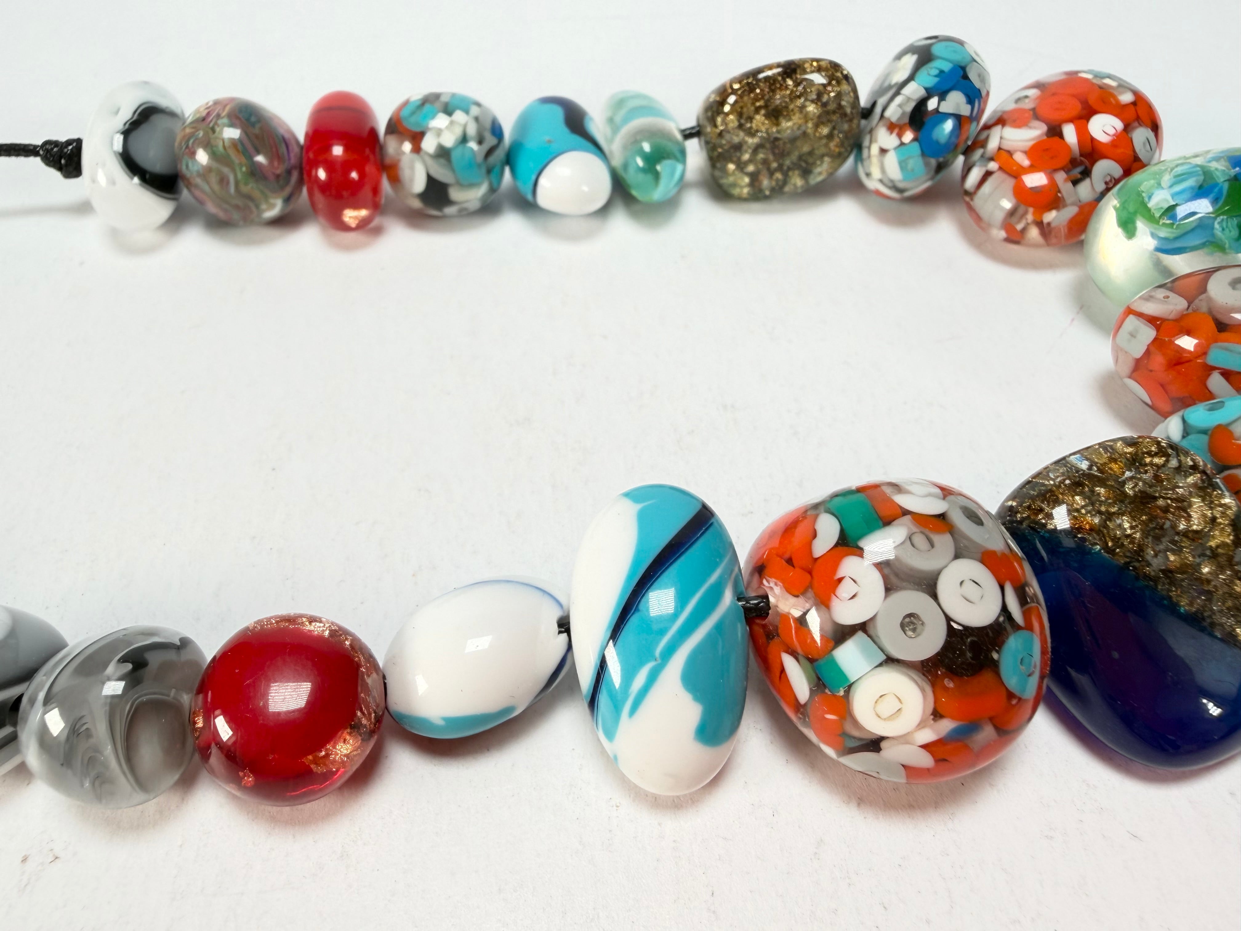 Sobral - Multi-Colour "Pebbles" Studio Creation Resin Necklace ( 000000 )