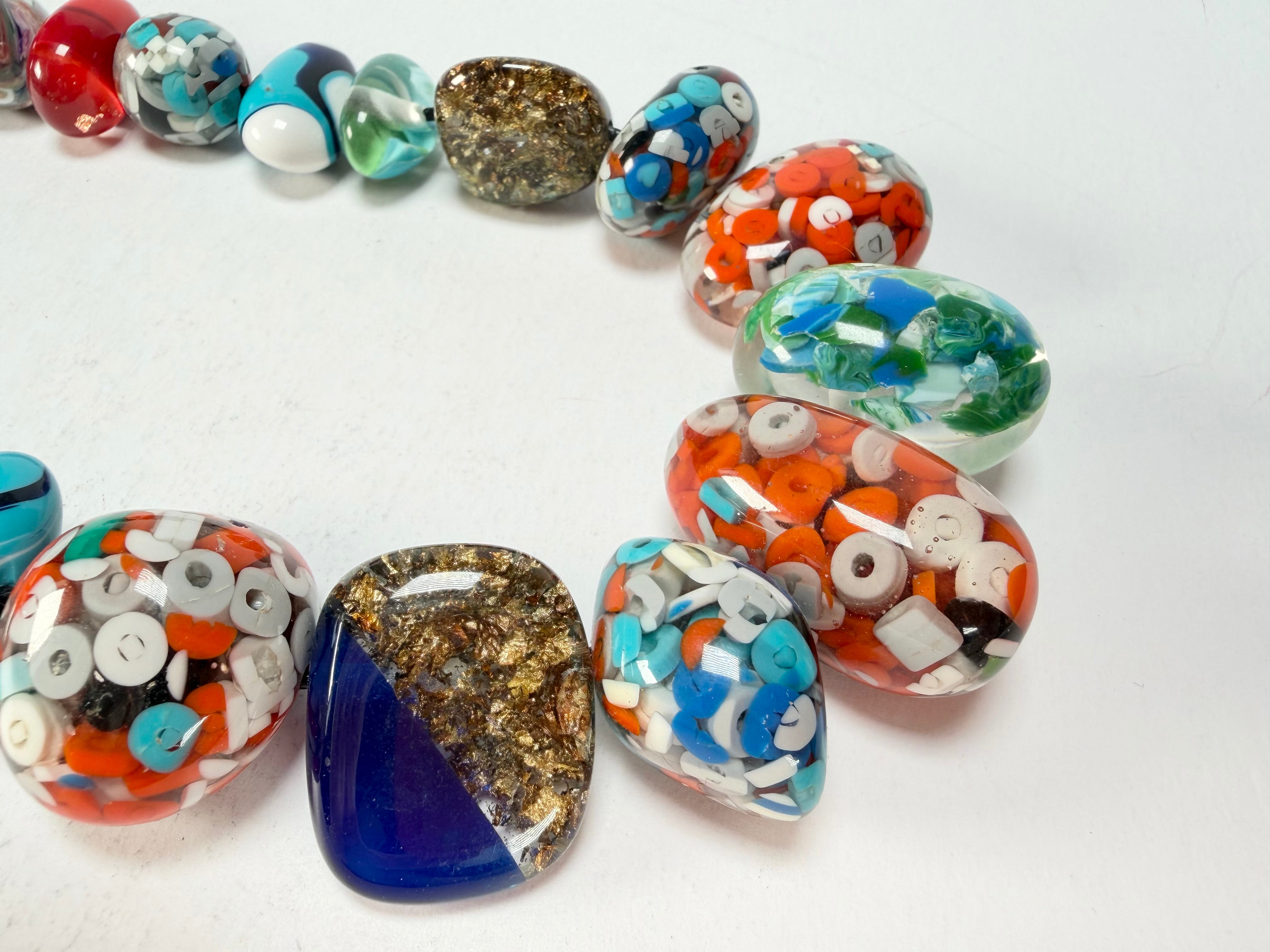 Sobral - Multi-Colour "Pebbles" Studio Creation Resin Necklace ( 000000 )