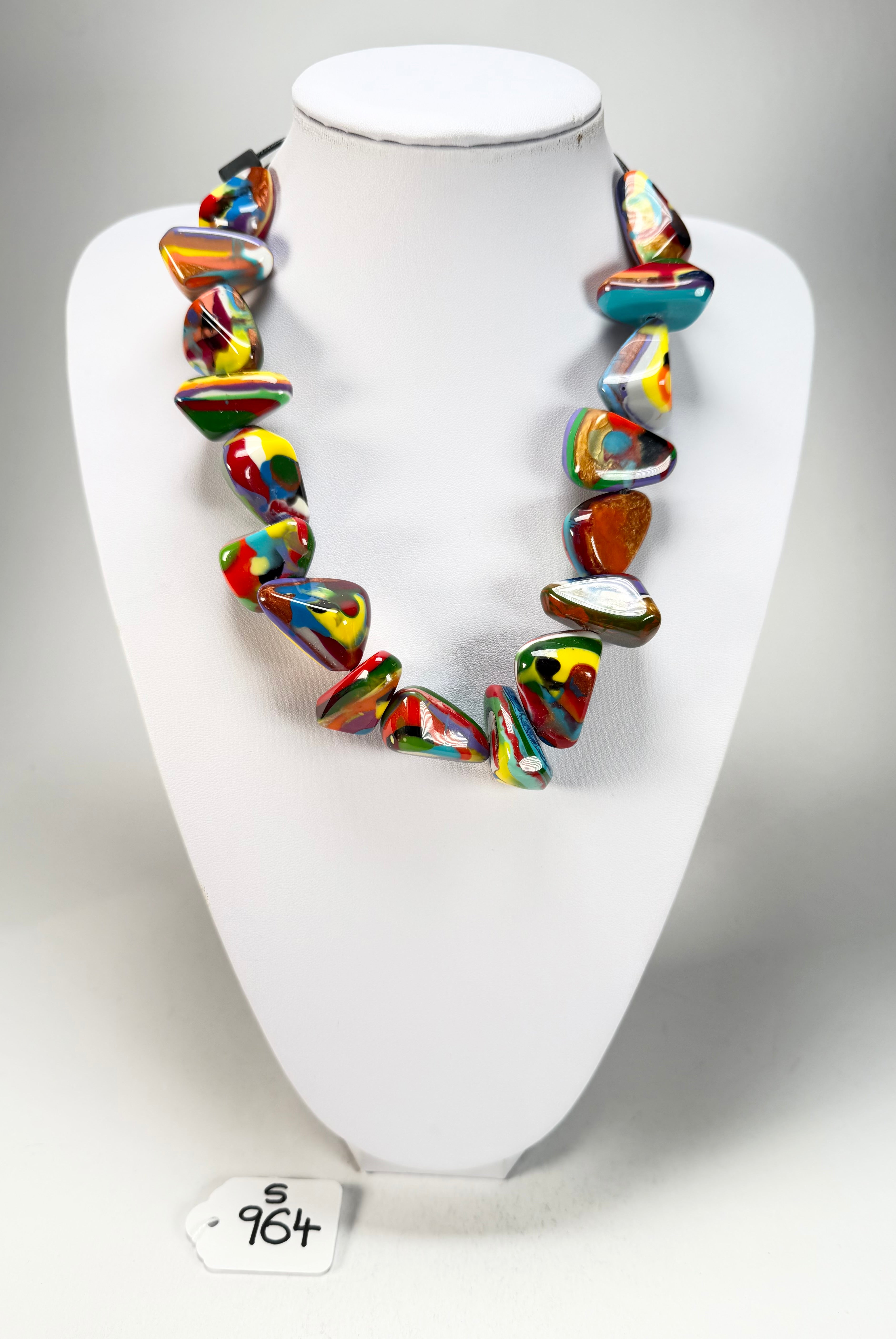 Sobral - Multi-Colour "Anton" Diamante Resin Necklace ( 003614 )