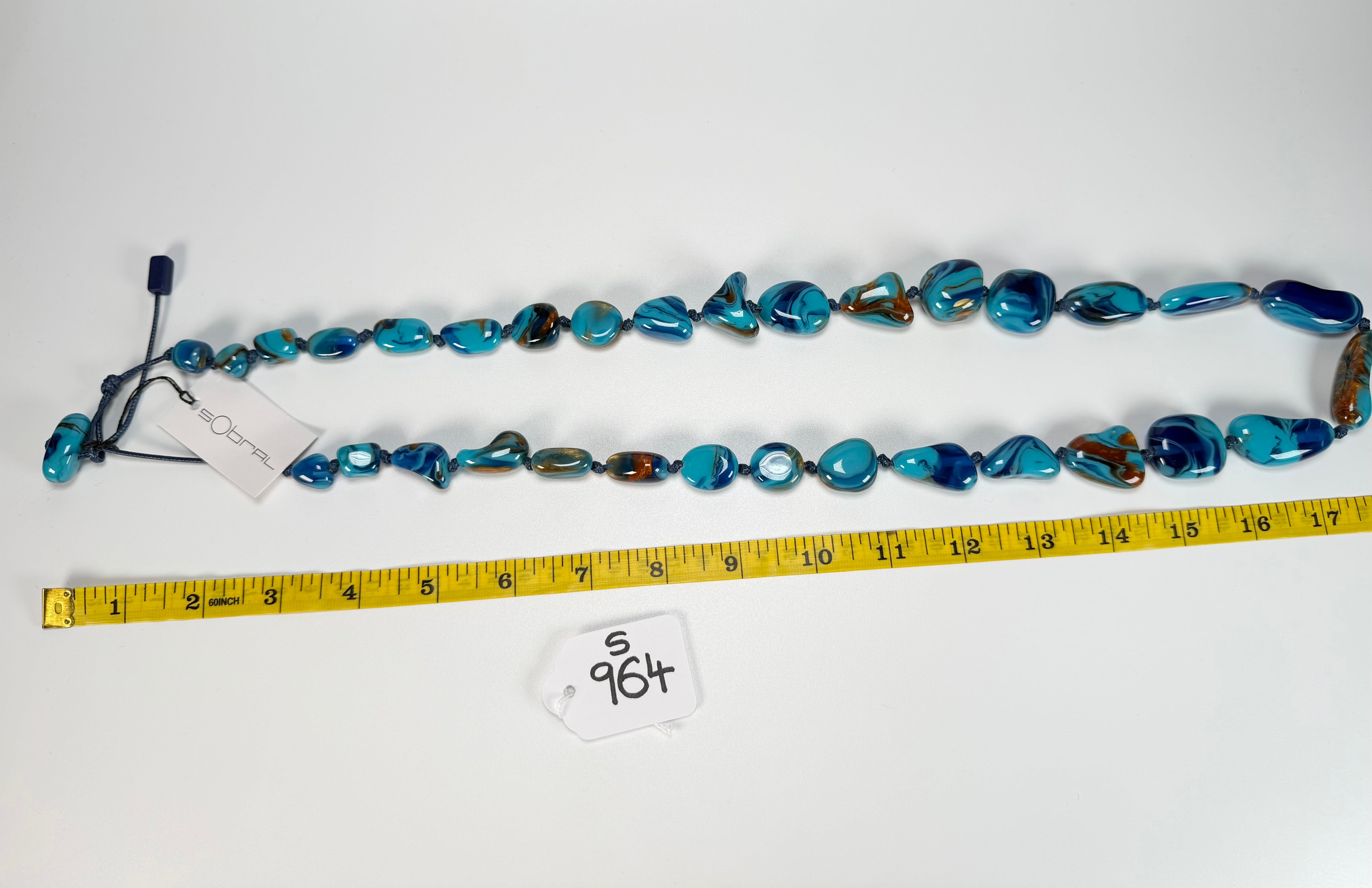 Sobral - Noite Estrelada "Wave" Resin Necklace ( 005327 )