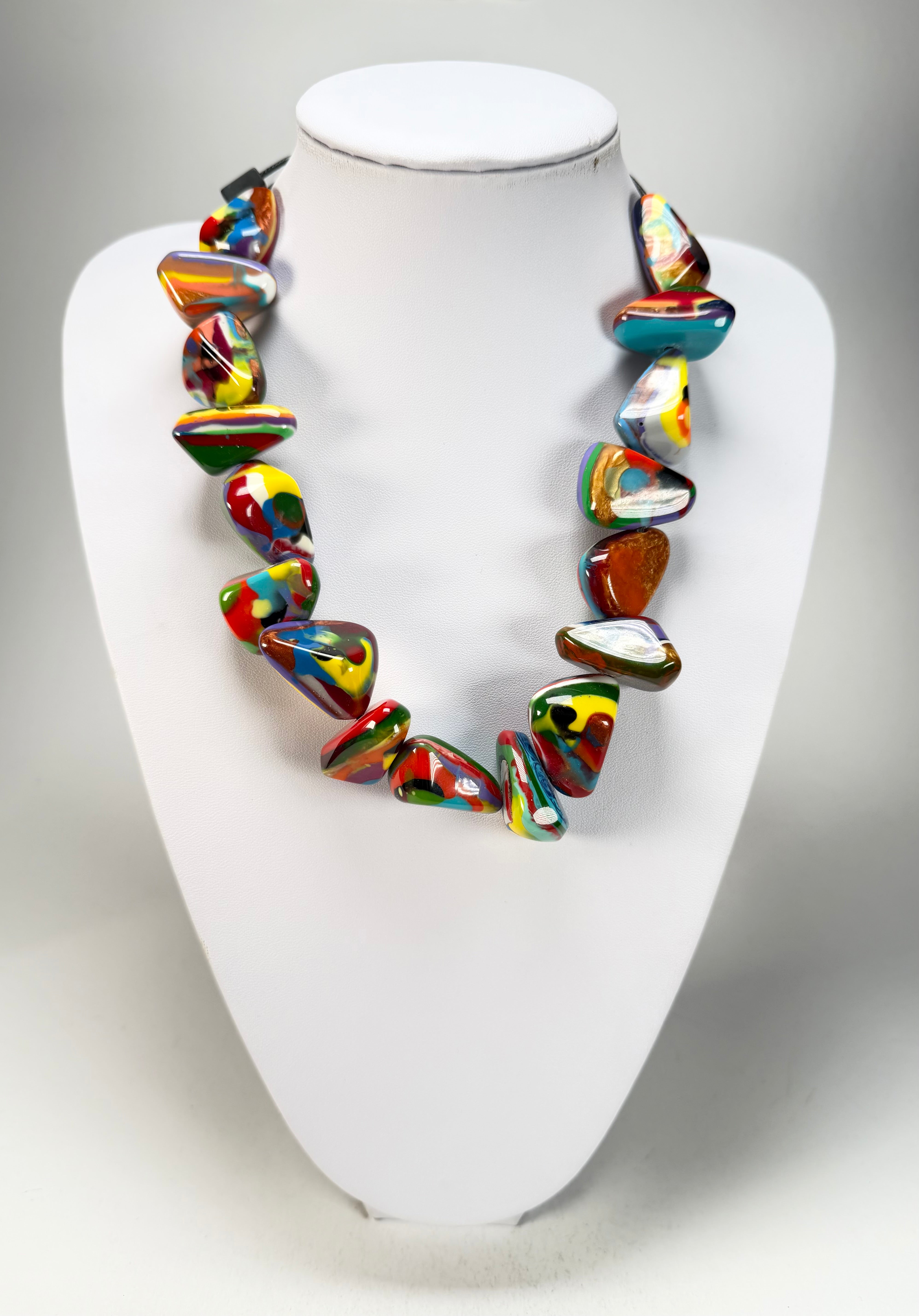 Sobral - Multi-Colour "Anton" Diamante Resin Necklace ( 003614 )