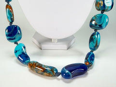 Sobral - Noite Estrelada "Wave" Resin Necklace ( 005327 )