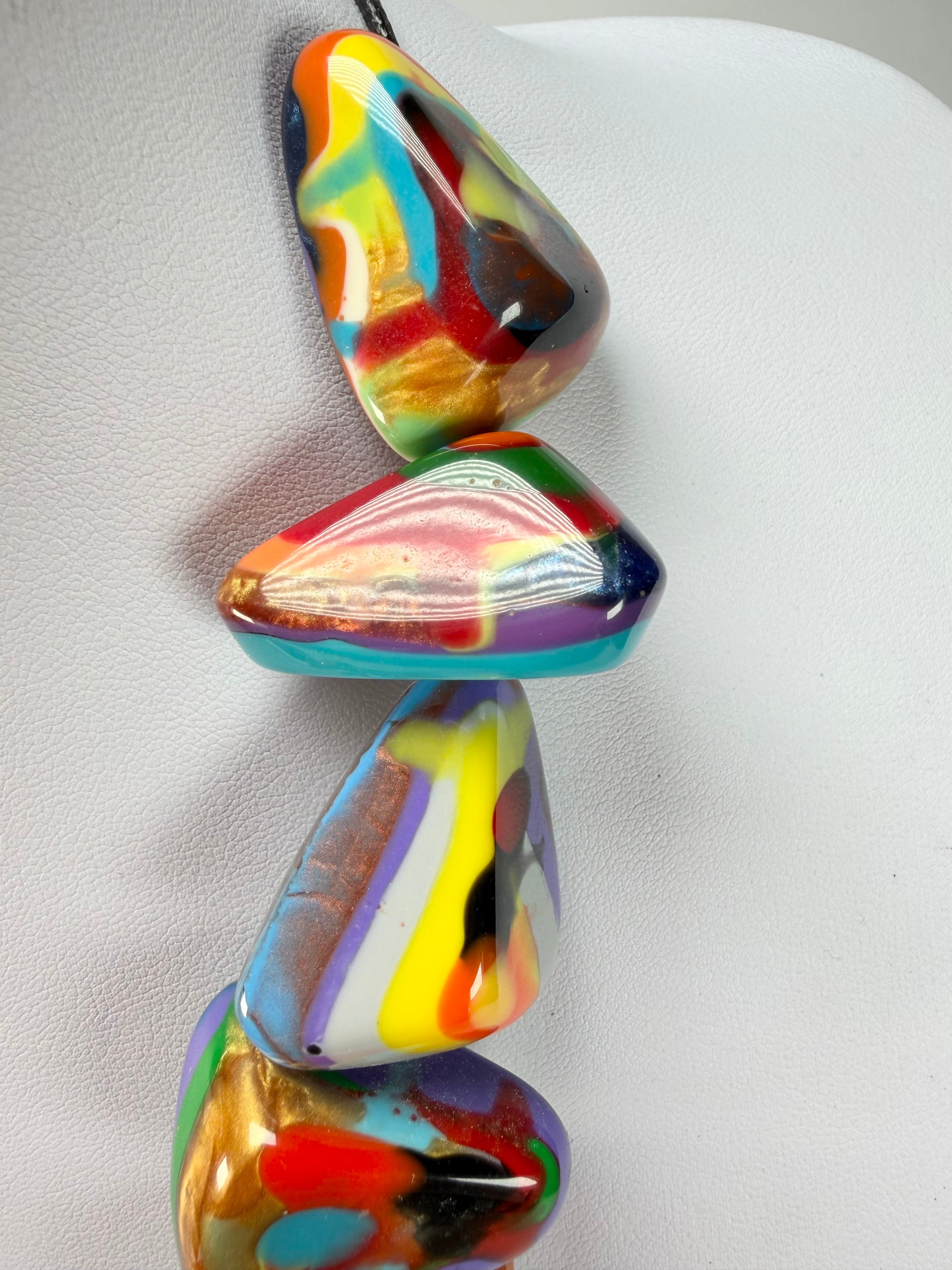 Sobral - Multi-Colour "Anton" Diamante Resin Necklace ( 003614 )