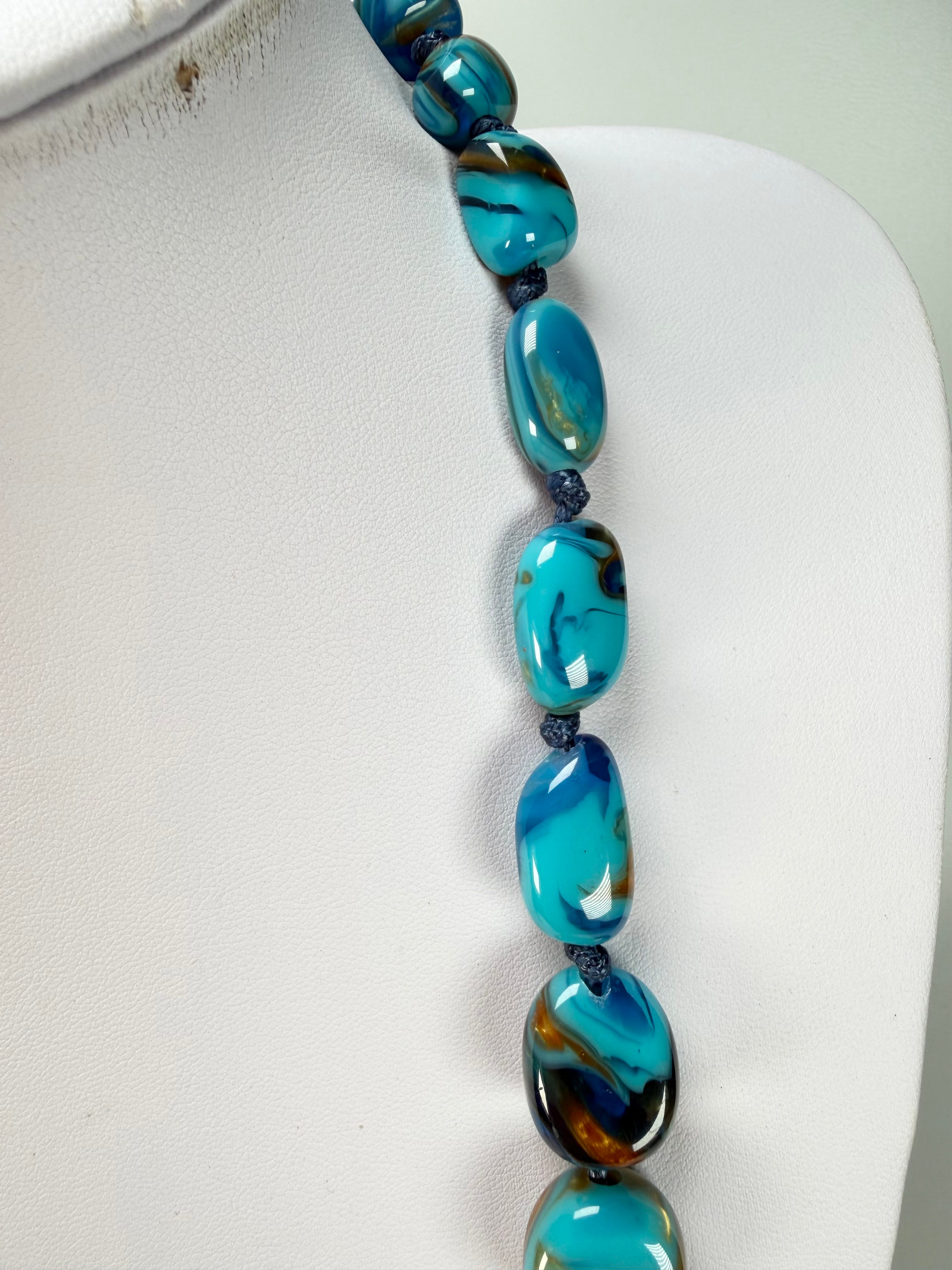 Sobral - Noite Estrelada "Wave" Resin Necklace ( 005327 )