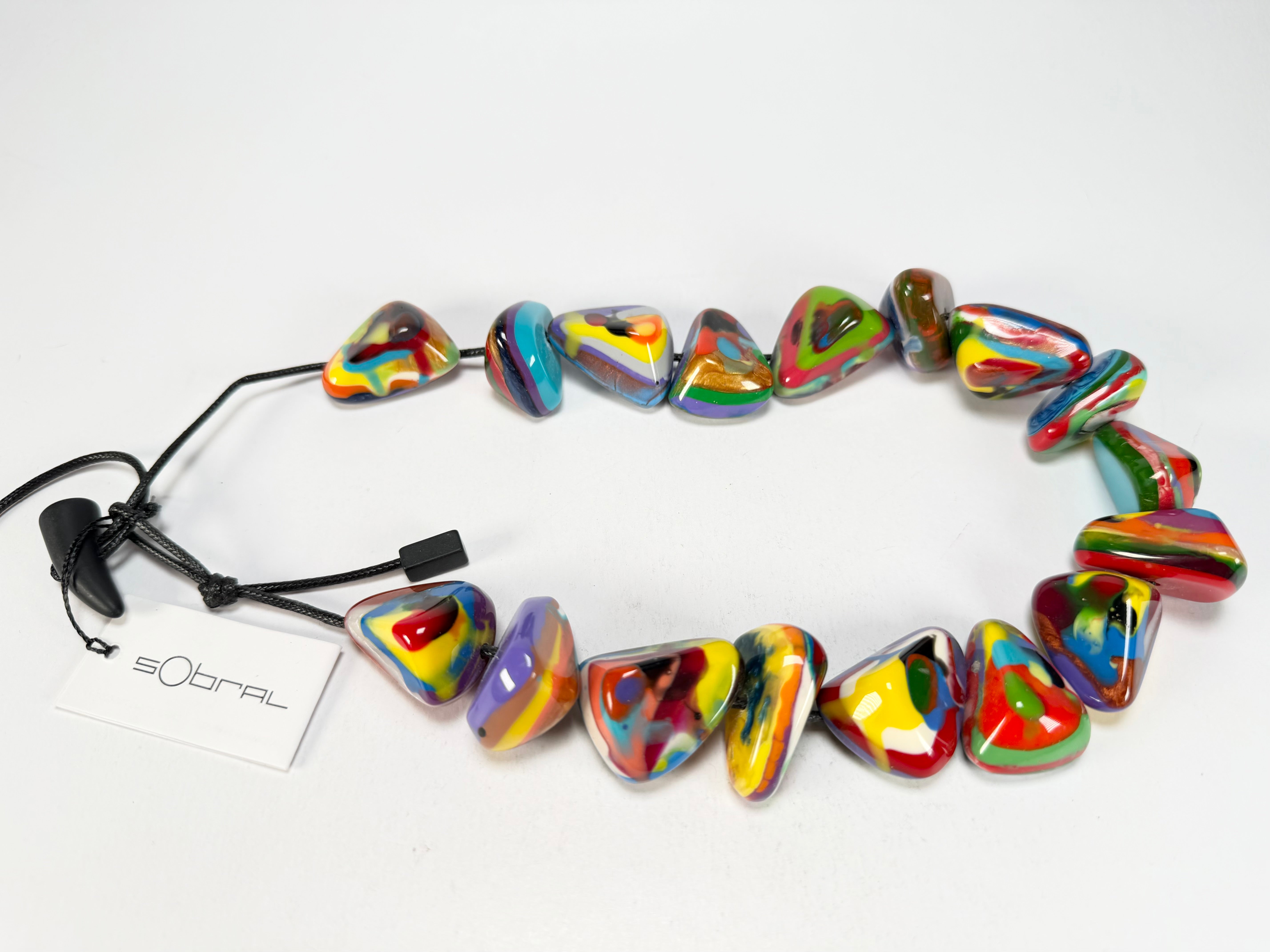 Sobral - Multi-Colour "Anton" Diamante Resin Necklace ( 003614 )