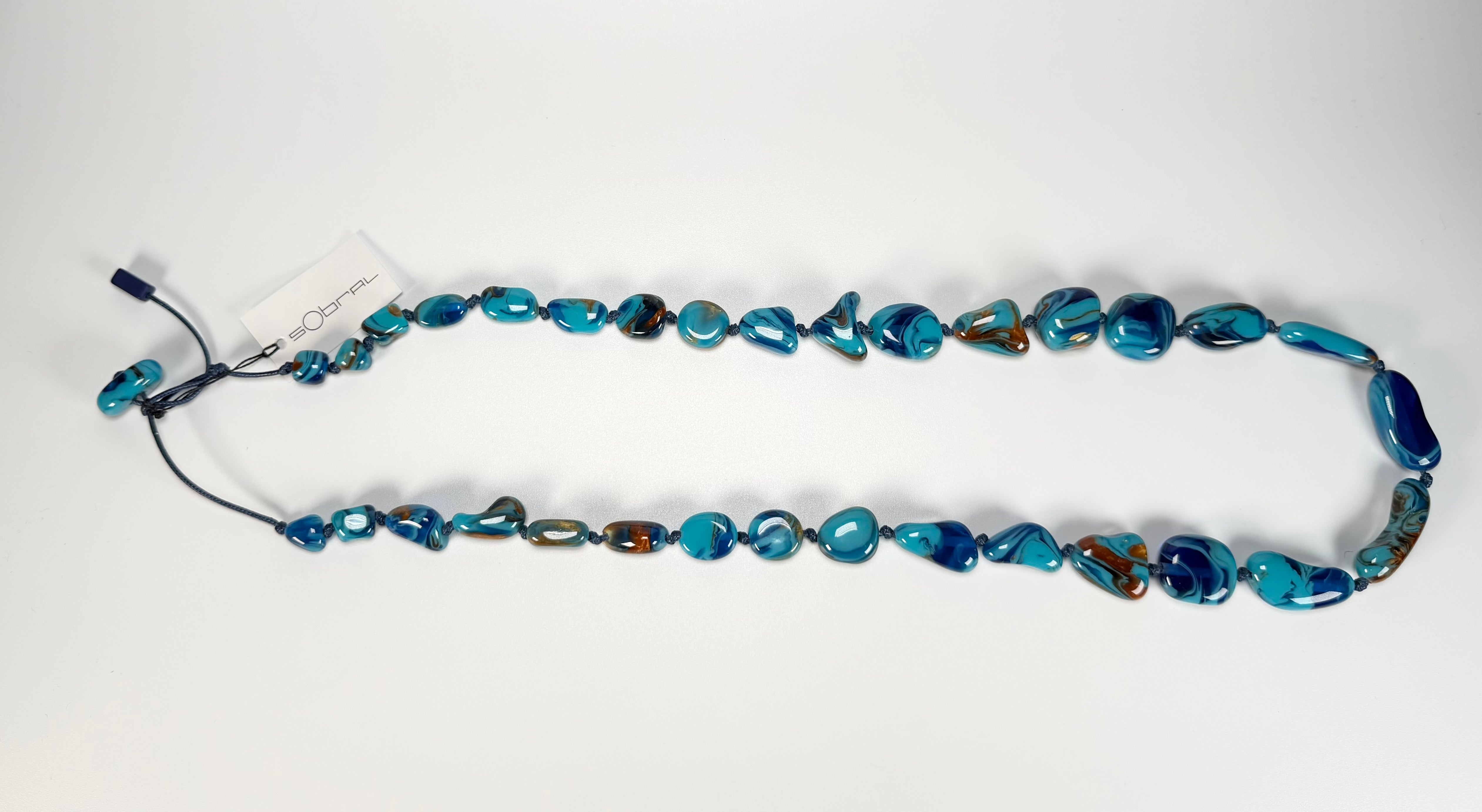 Sobral - Noite Estrelada "Wave" Resin Necklace ( 005327 )