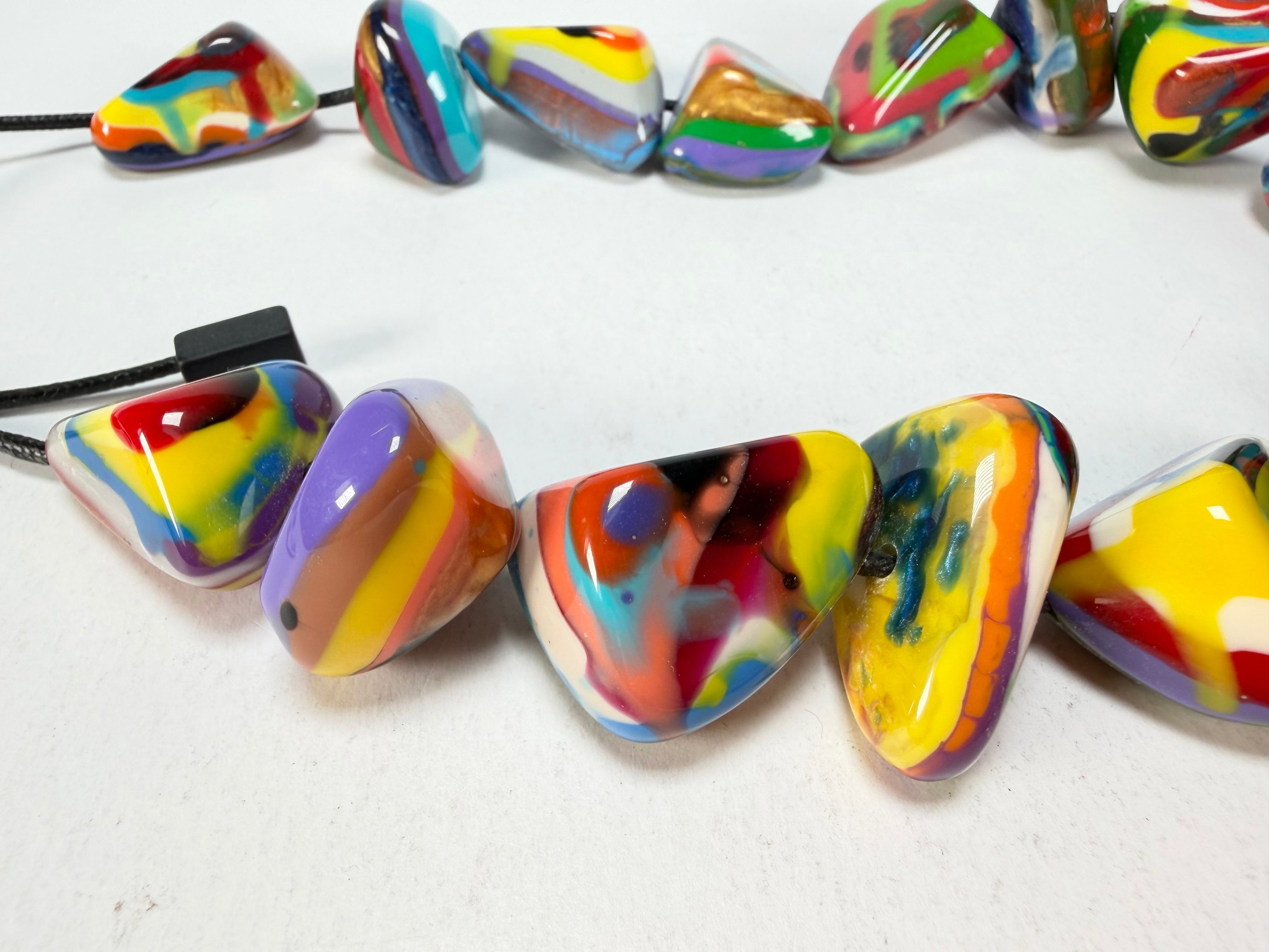Sobral - Multi-Colour "Anton" Diamante Resin Necklace ( 003614 )
