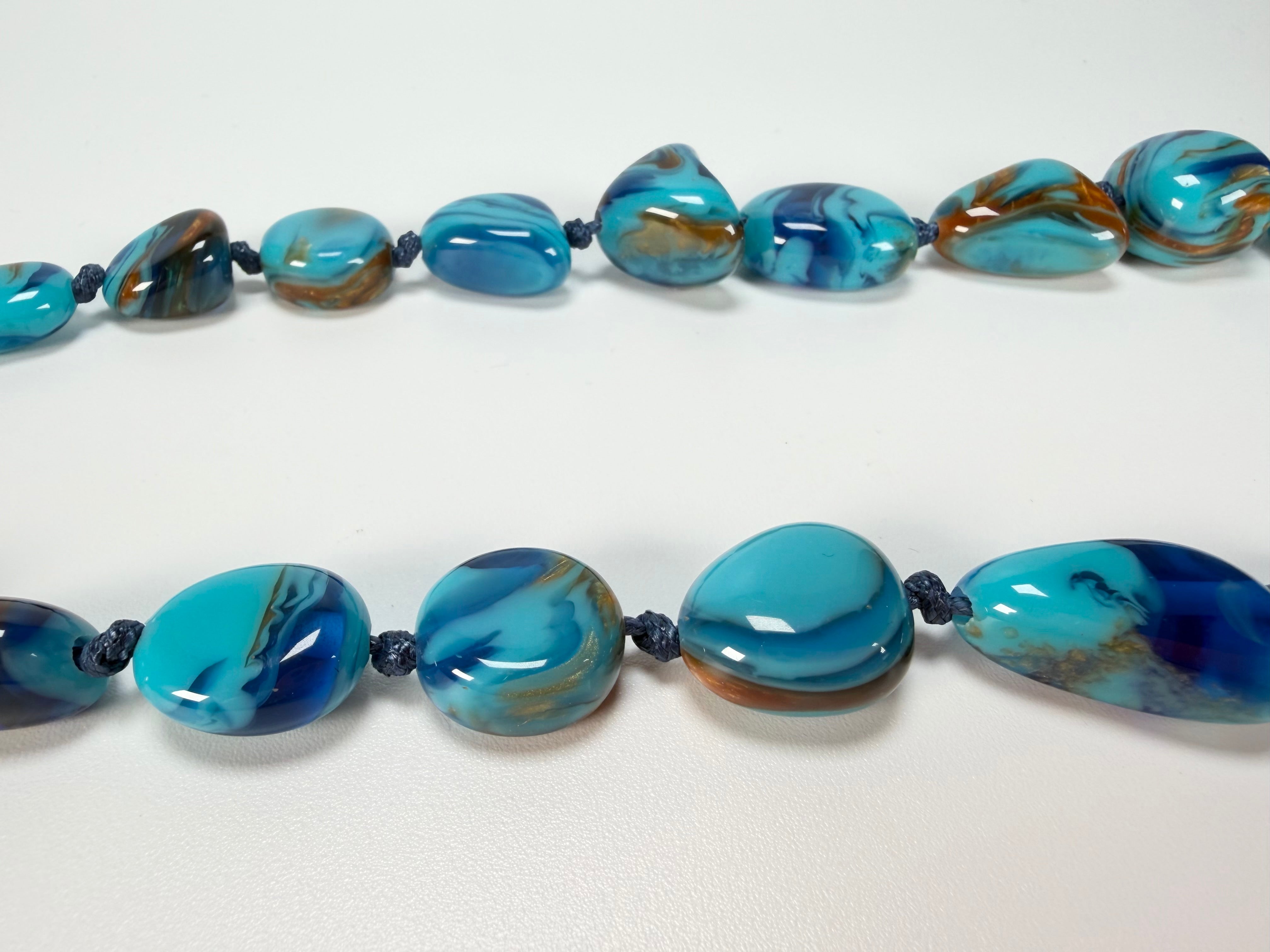 Sobral - Noite Estrelada "Wave" Resin Necklace ( 005327 )