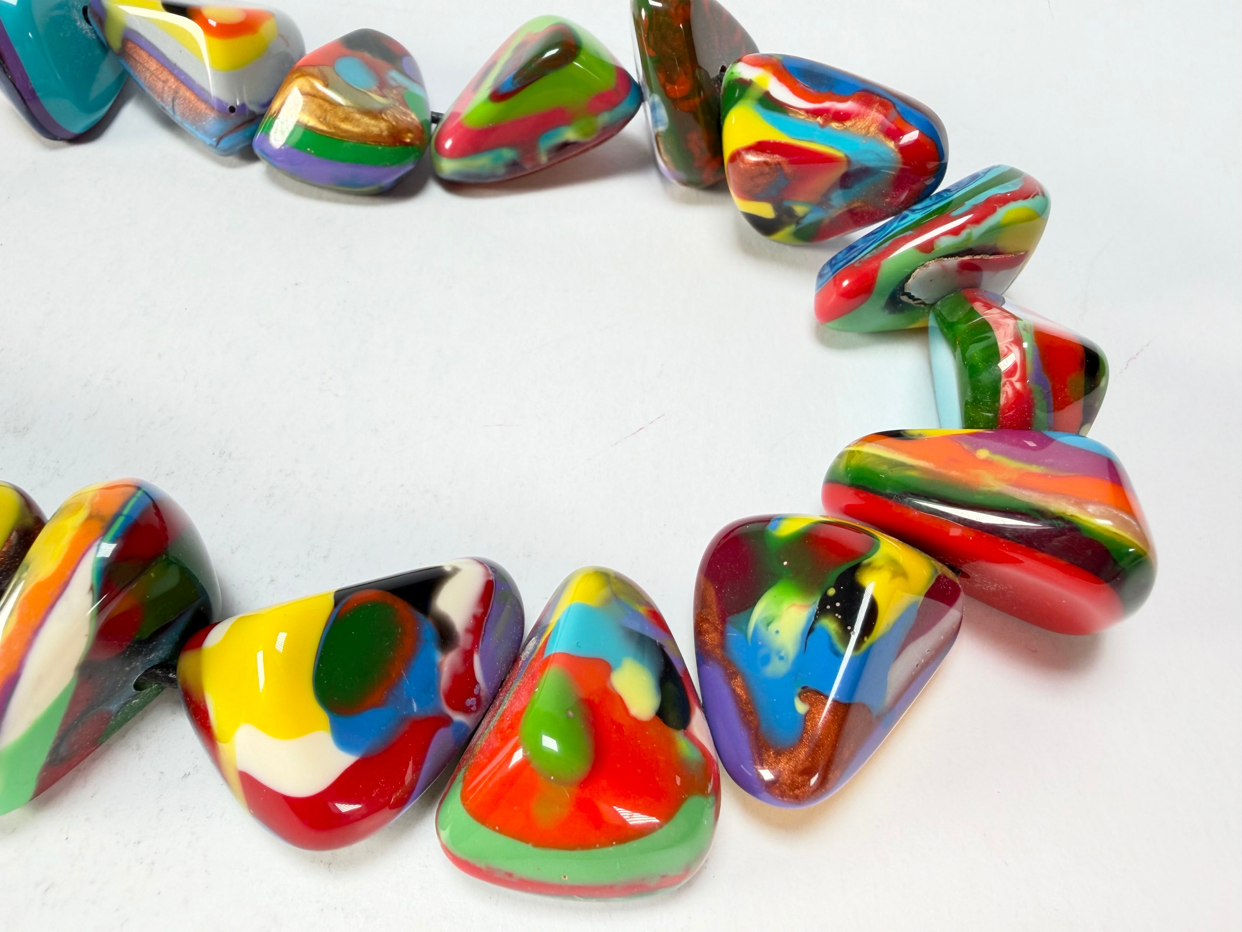 Sobral - Multi-Colour "Anton" Diamante Resin Necklace ( 003614 )