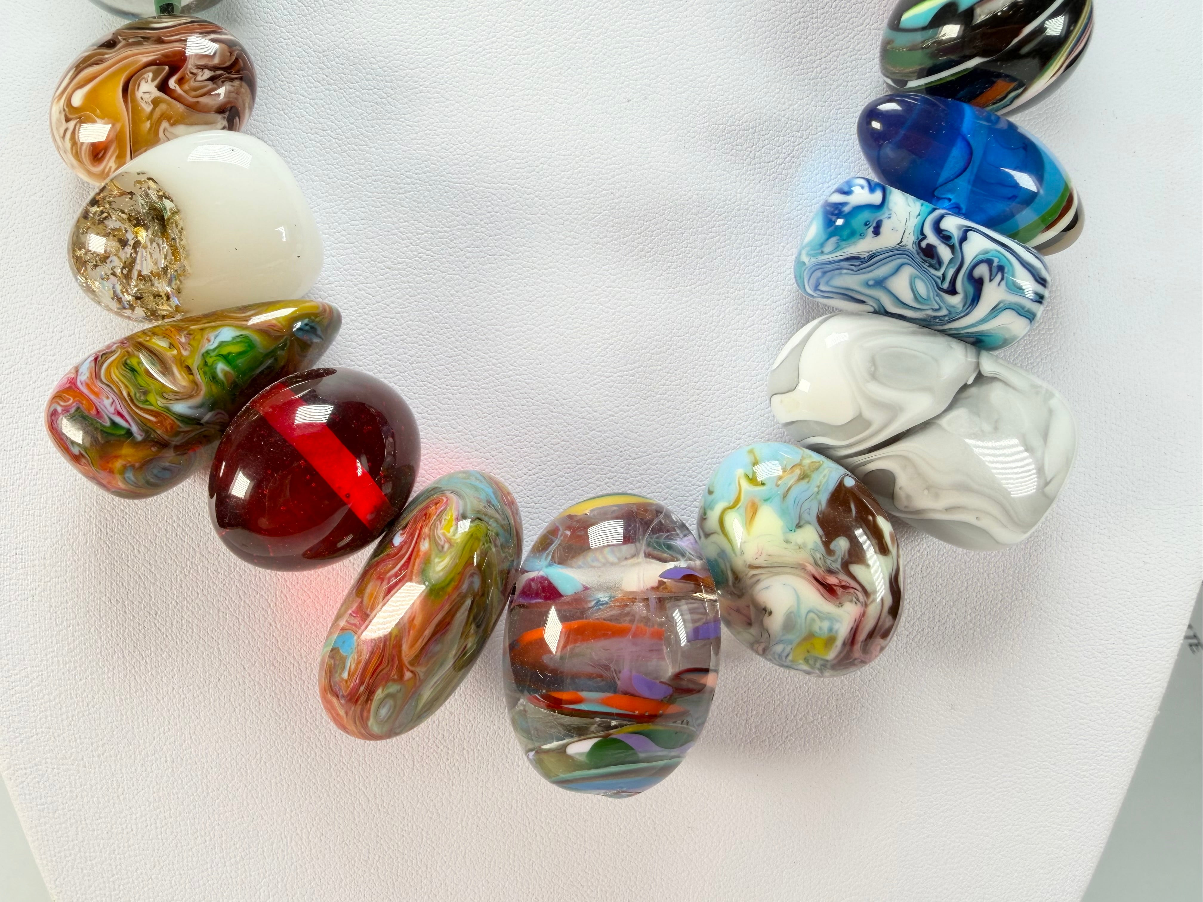 Sobral - Multi-Colour "Pebbles" Studio Creation Resin Necklace ( 000000 )