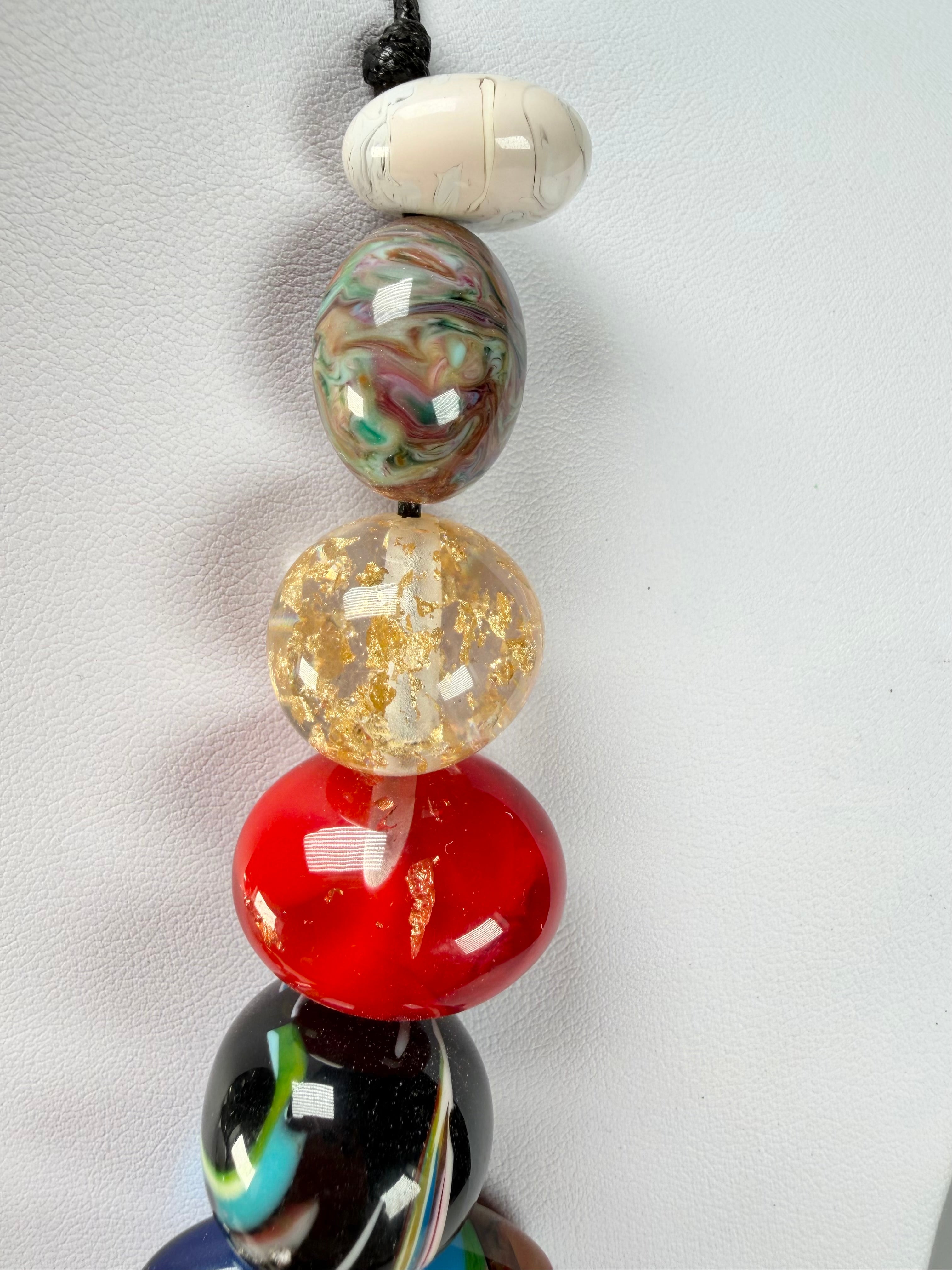 Sobral - Multi-Colour "Pebbles" Studio Creation Resin Necklace ( 000000 )
