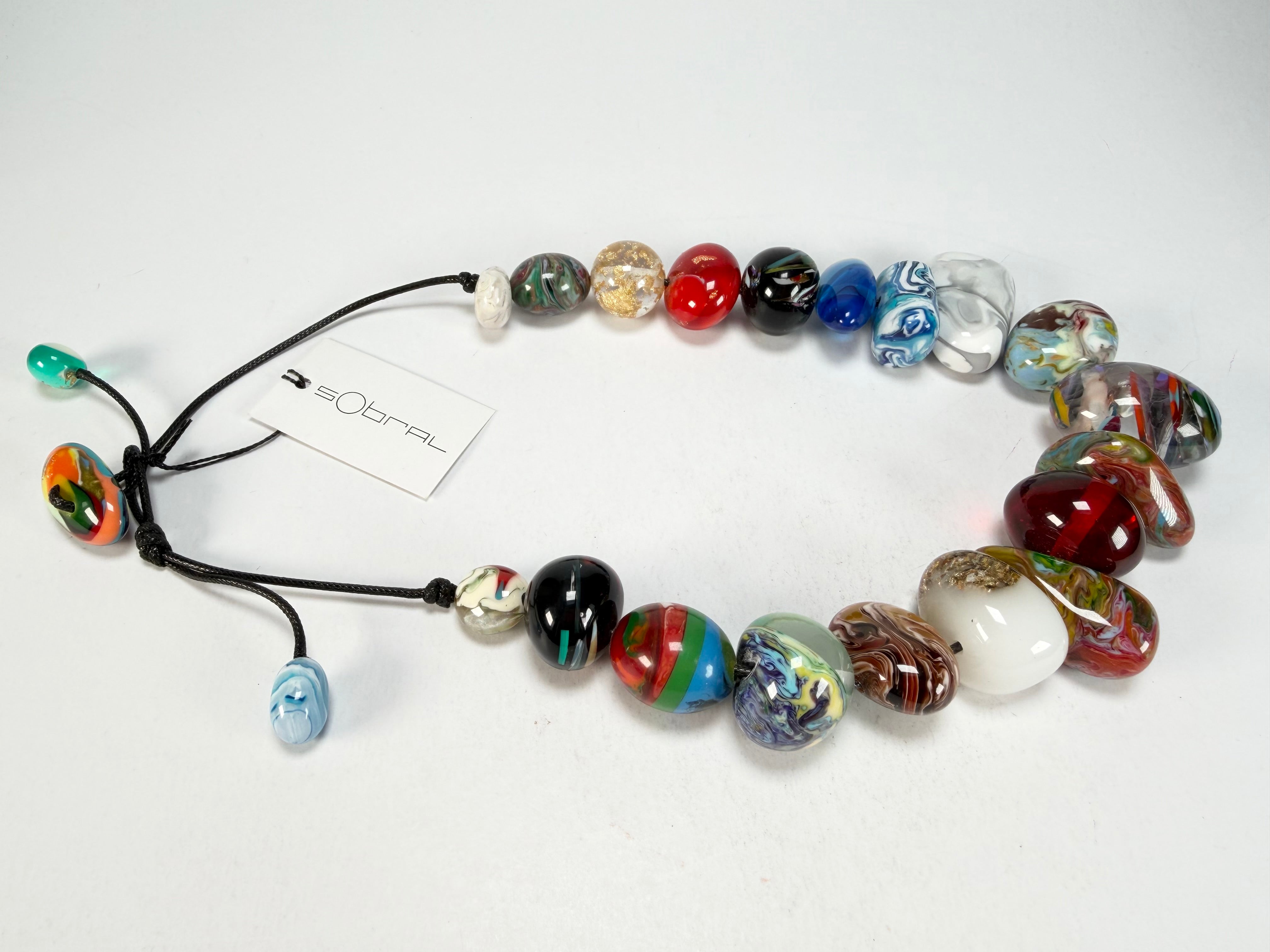 Sobral - Multi-Colour "Pebbles" Studio Creation Resin Necklace ( 000000 )