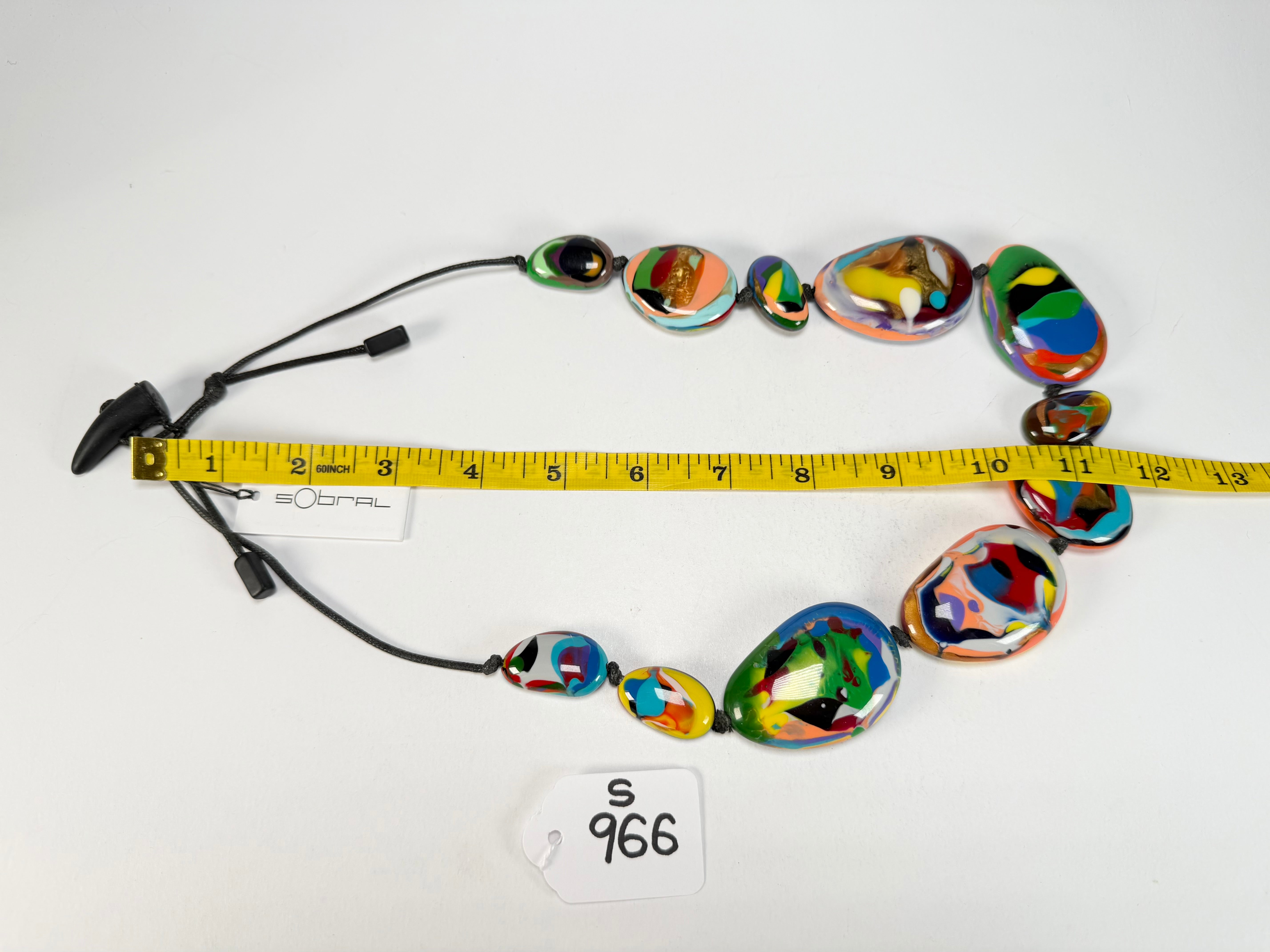 Sobral - Multi-Colour "Lisi Efeitos" K.Polido Resin Necklace ( 004578 )