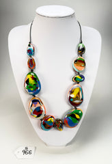 Sobral - Multi-Colour "Lisi Efeitos" K.Polido Resin Necklace ( 004578 )