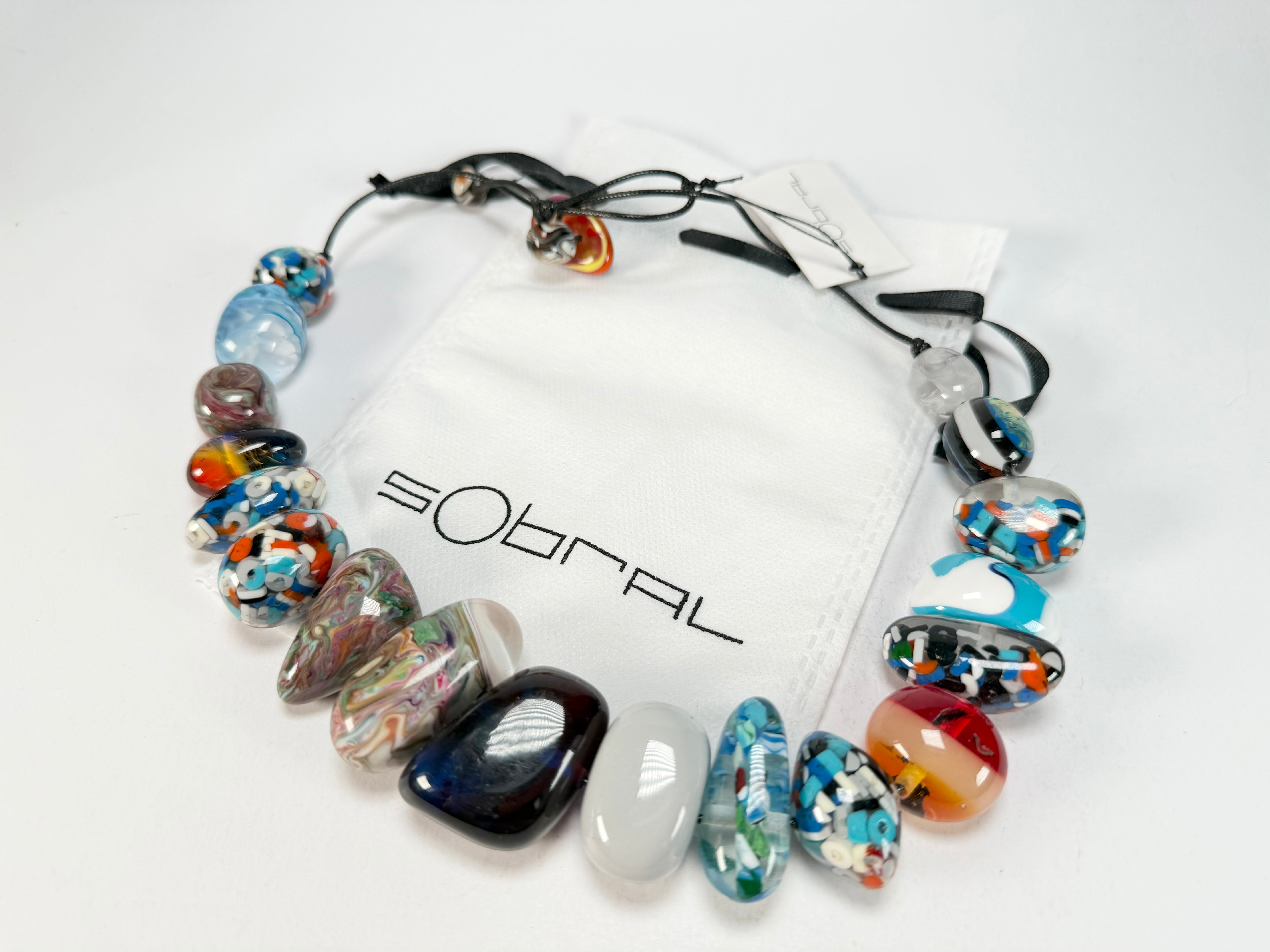 Sobral - Multi-Colour "Pebbles" Studio Creation Resin Necklace ( 000000 )