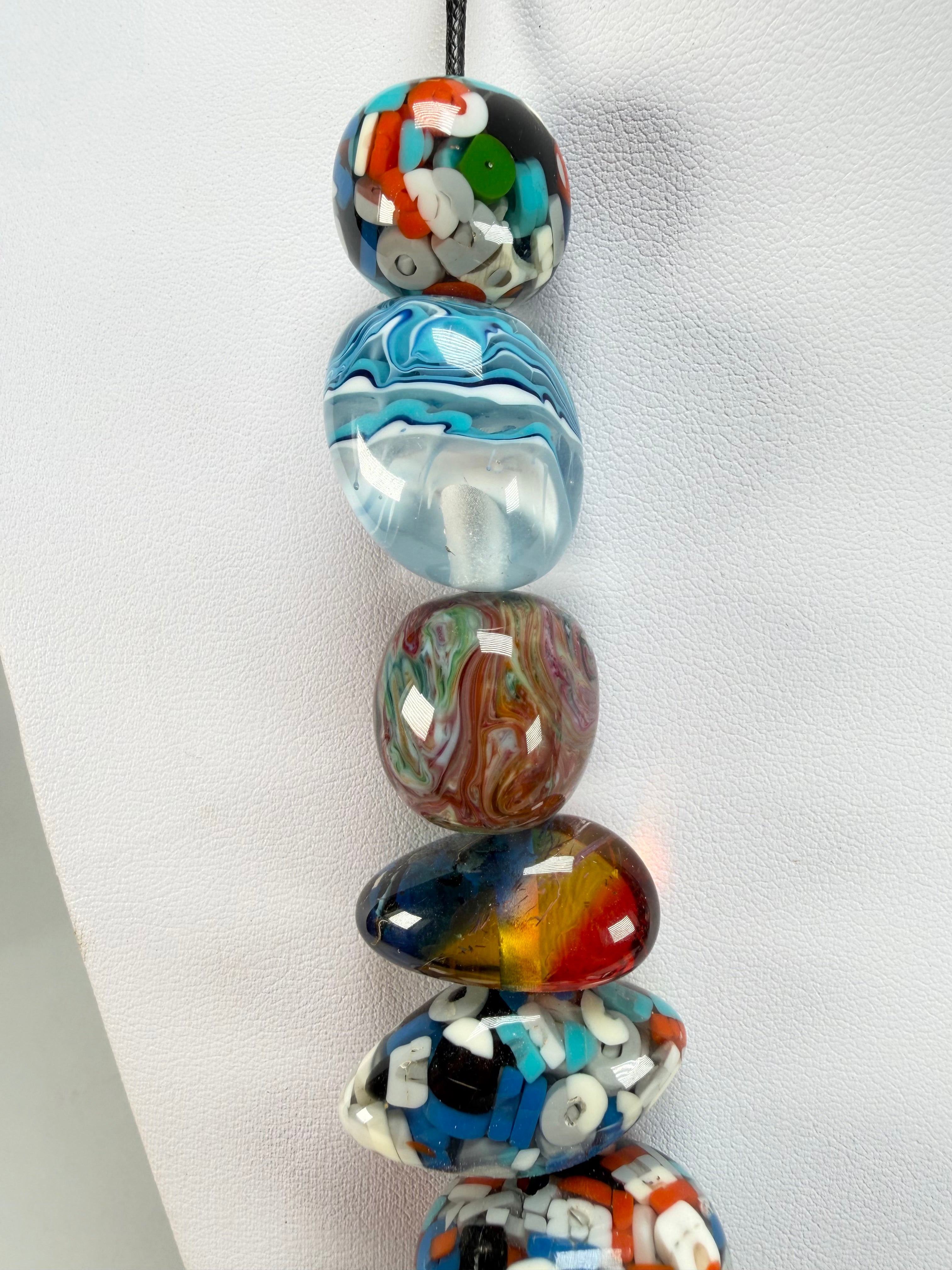 Sobral - Multi-Colour "Pebbles" Studio Creation Resin Necklace ( 000000 )