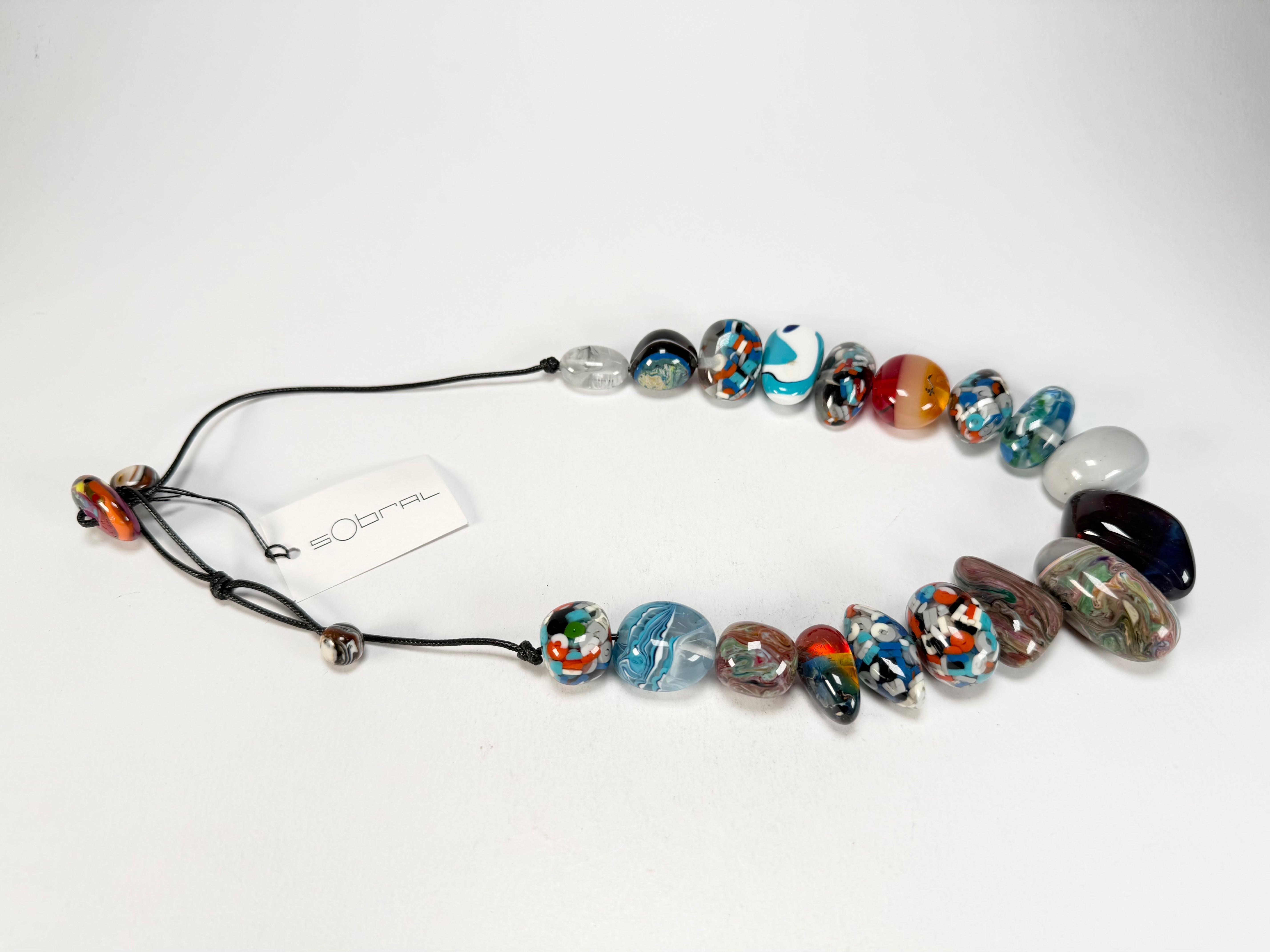 Sobral - Multi-Colour "Pebbles" Studio Creation Resin Necklace ( 000000 )
