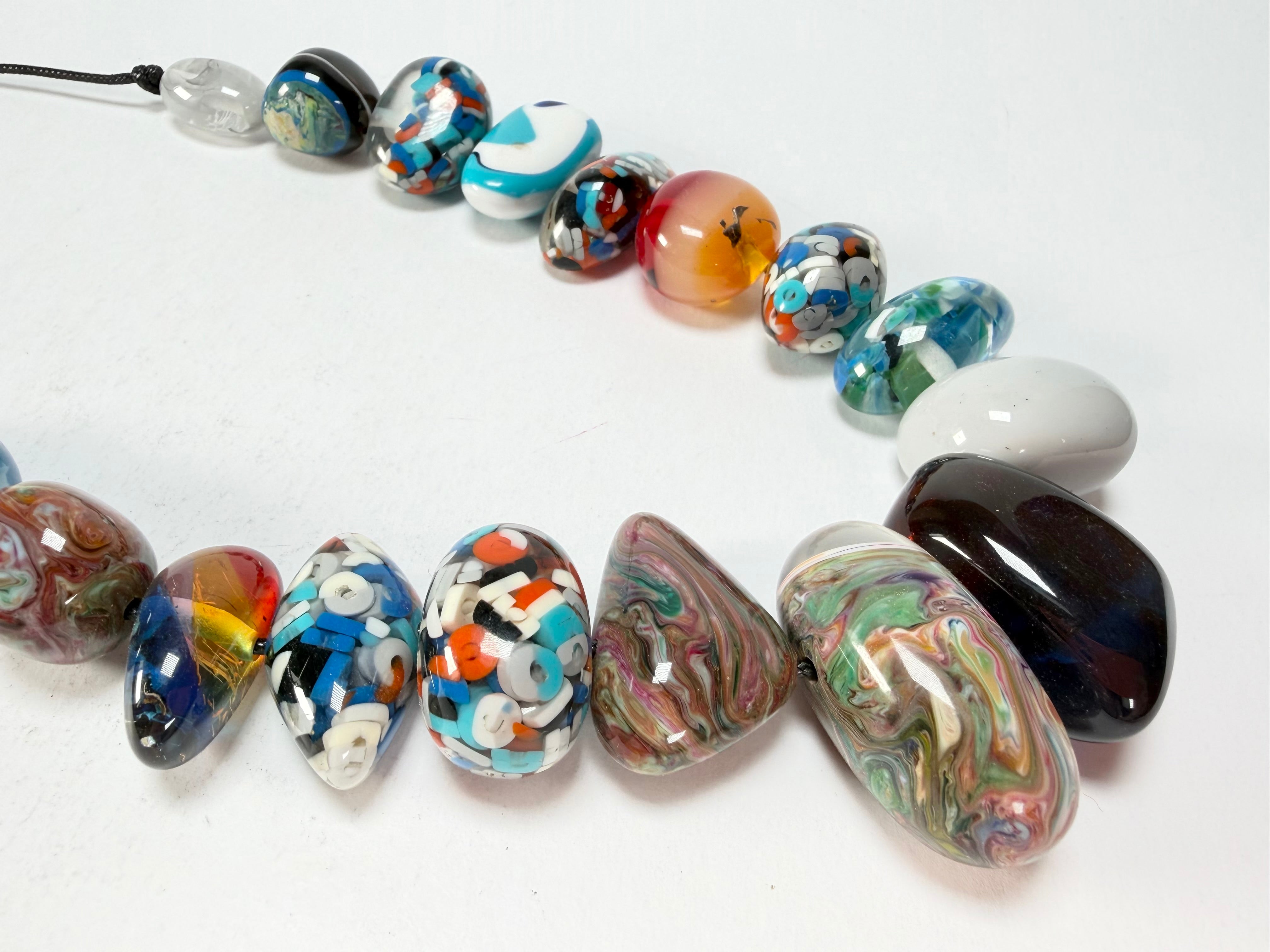 Sobral - Multi-Colour "Pebbles" Studio Creation Resin Necklace ( 000000 )
