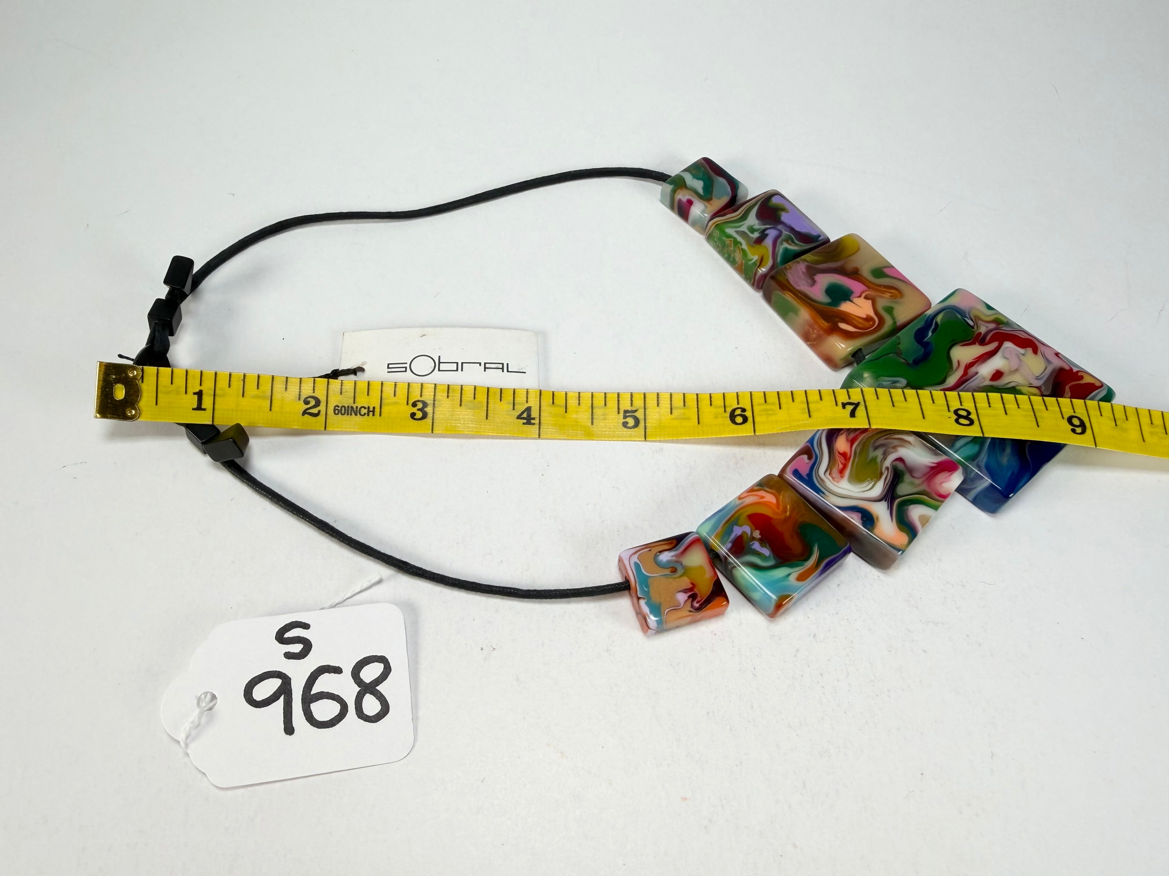 Sobral - Multi-Colour "Jackson" Pollock Resin Necklace ( 004295 )
