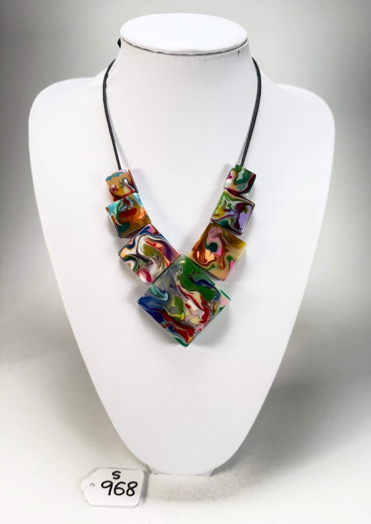 Sobral - Multi-Colour "Jackson" Pollock Resin Necklace ( 004295 )