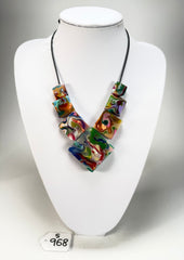 Sobral - Multi-Colour "Jackson" Pollock Resin Necklace ( 004295 )