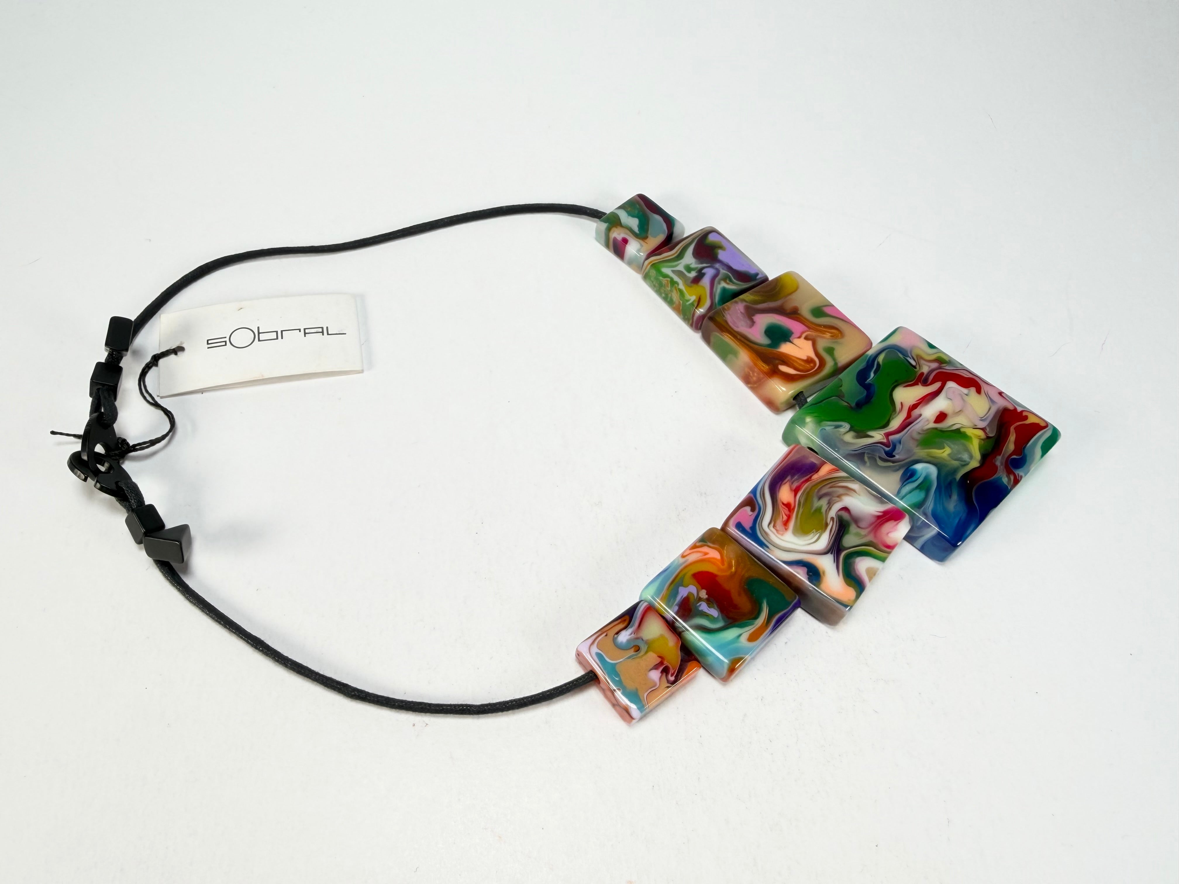 Sobral - Multi-Colour "Jackson" Pollock Resin Necklace ( 004295 )
