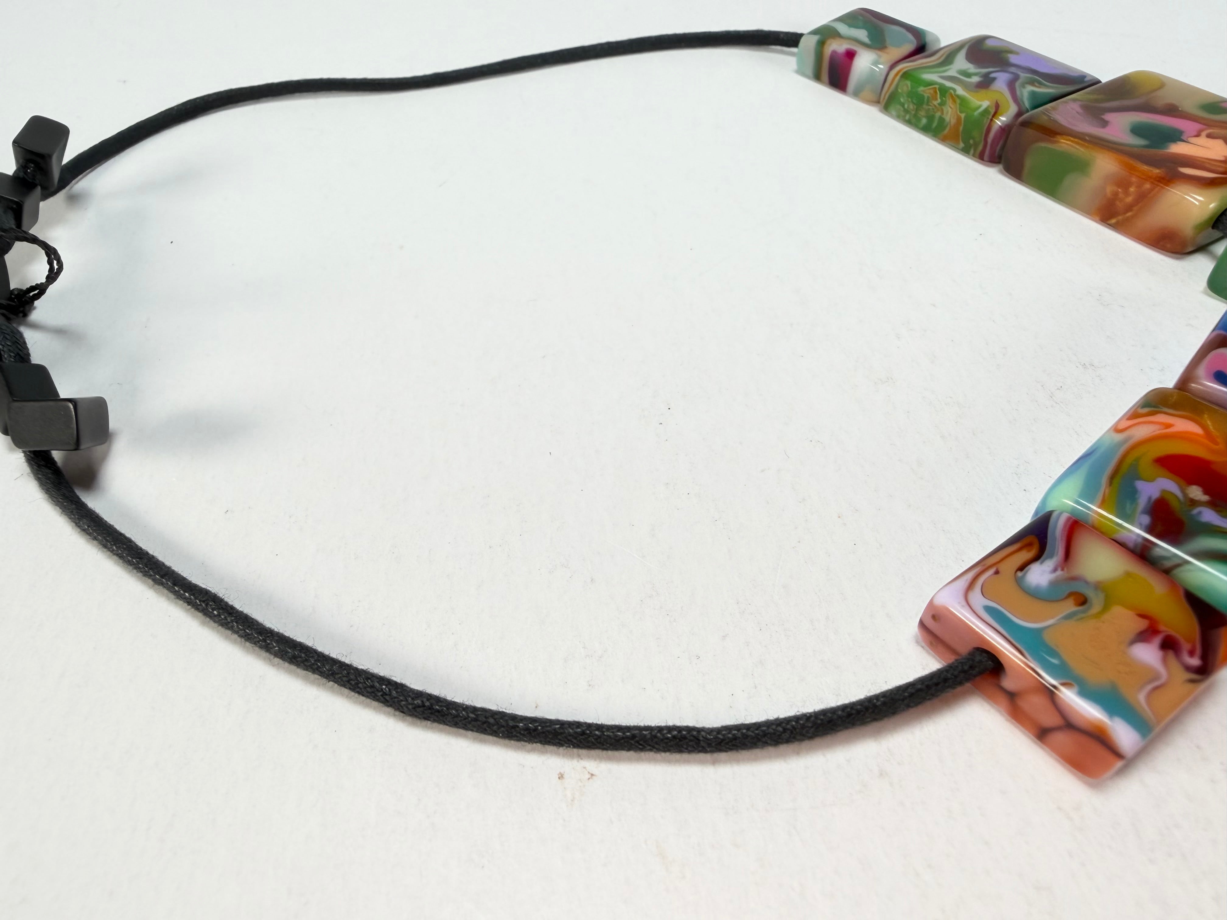 Sobral - Multi-Colour "Jackson" Pollock Resin Necklace ( 004295 )