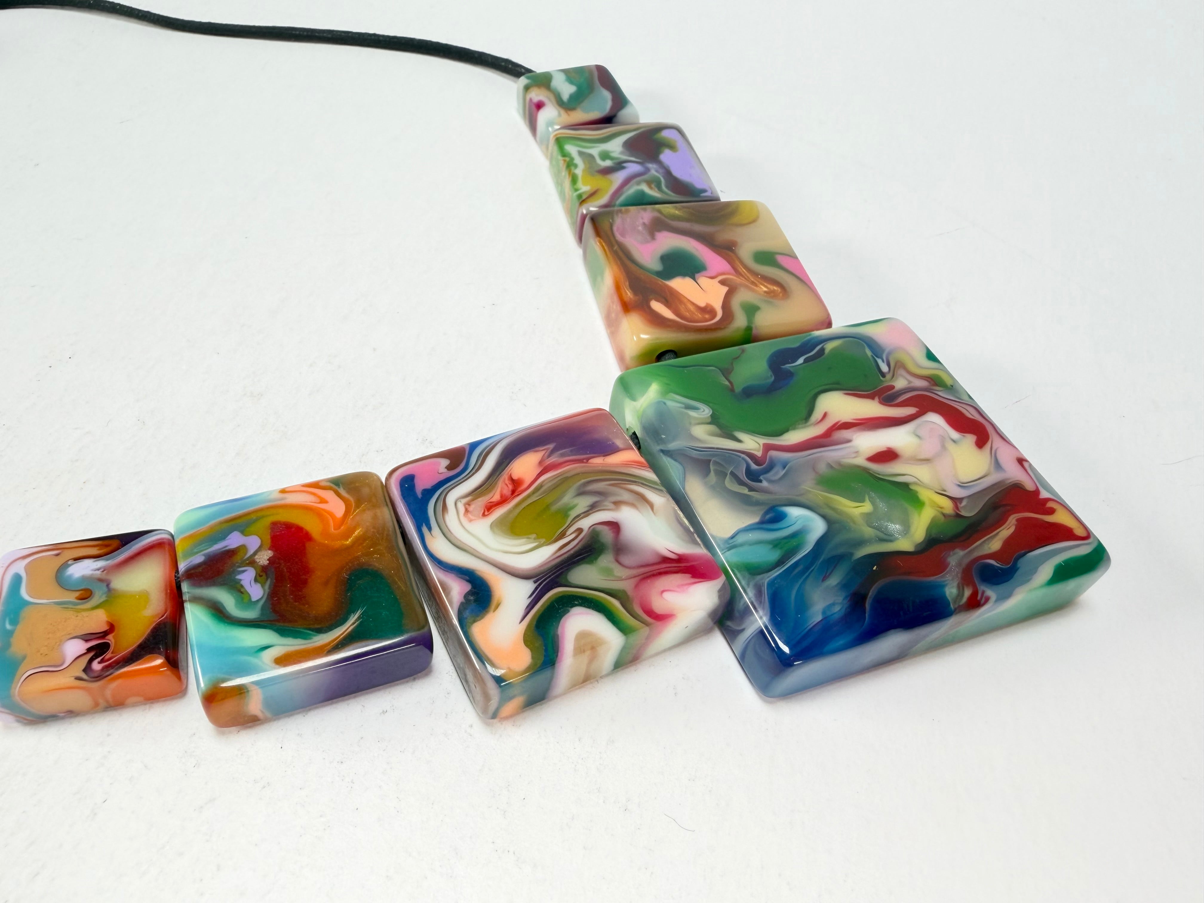 Sobral - Multi-Colour "Jackson" Pollock Resin Necklace ( 004295 )